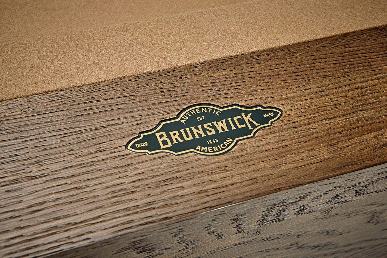 Brunswick Botanic Pool Table - Rustic Dark Brown - Image 5
