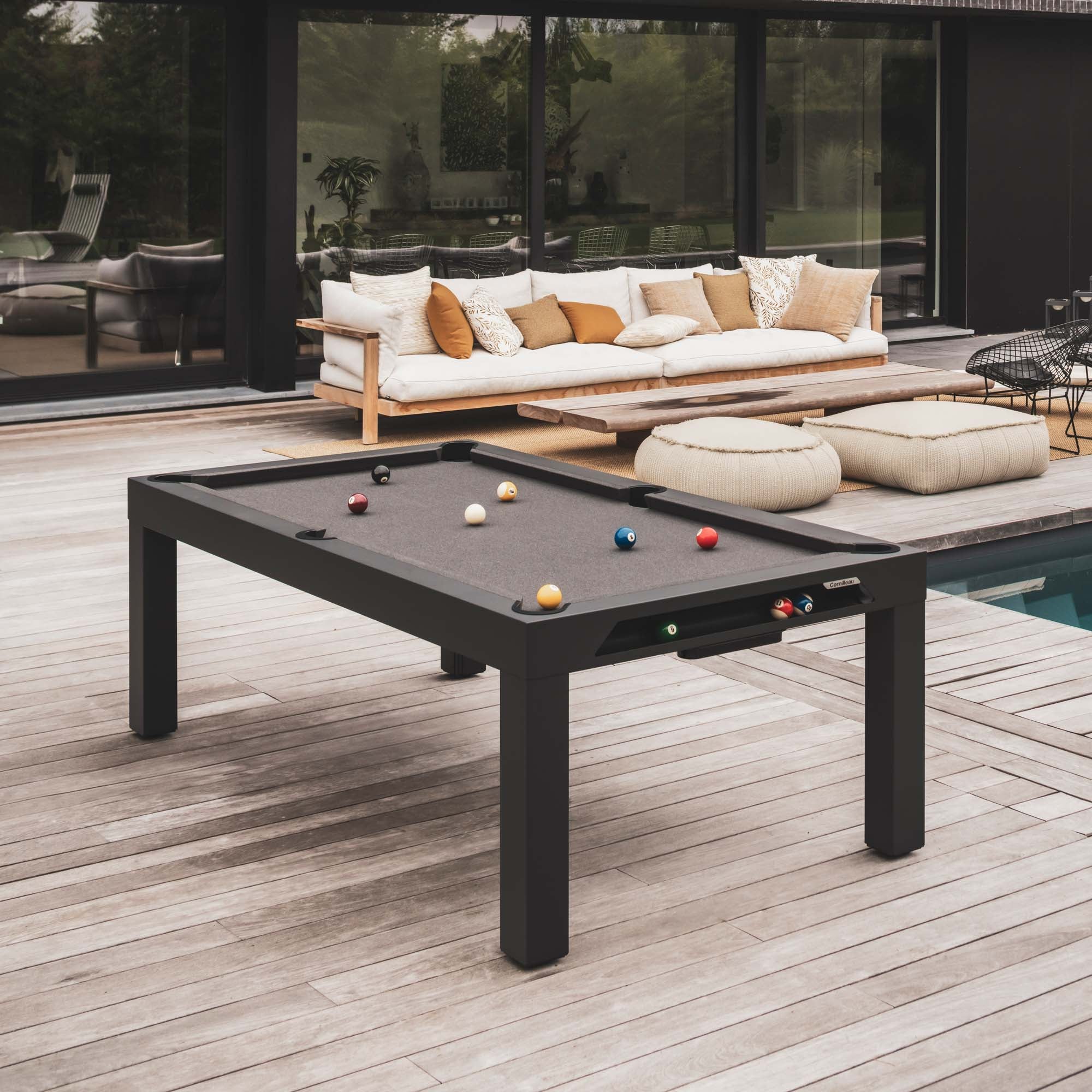 Cornilleau 7ft Classic Outdoor Pool Table - Black - Image 3