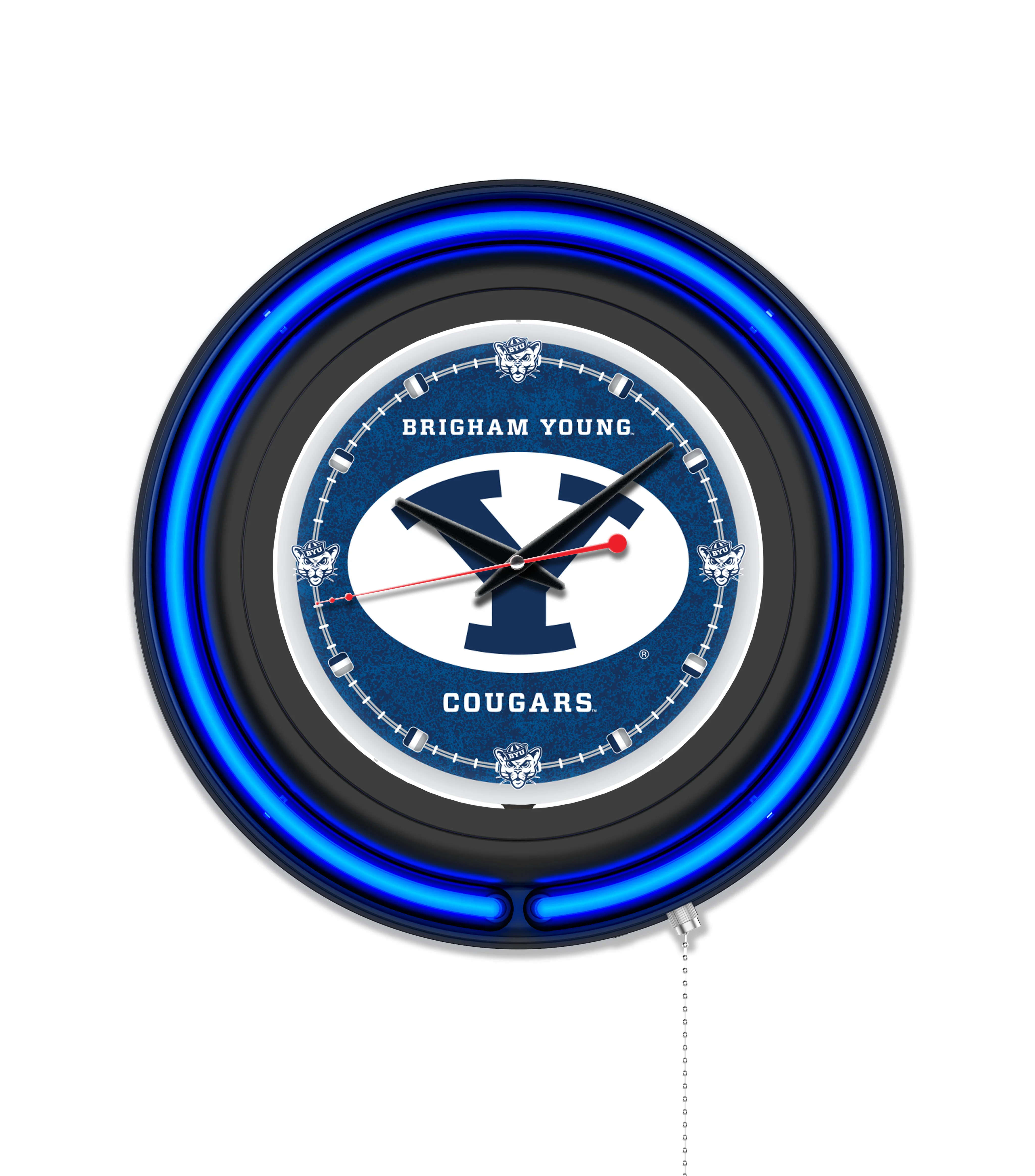 NCAA Licensed Black Case 15" Neon Clock - Image 10