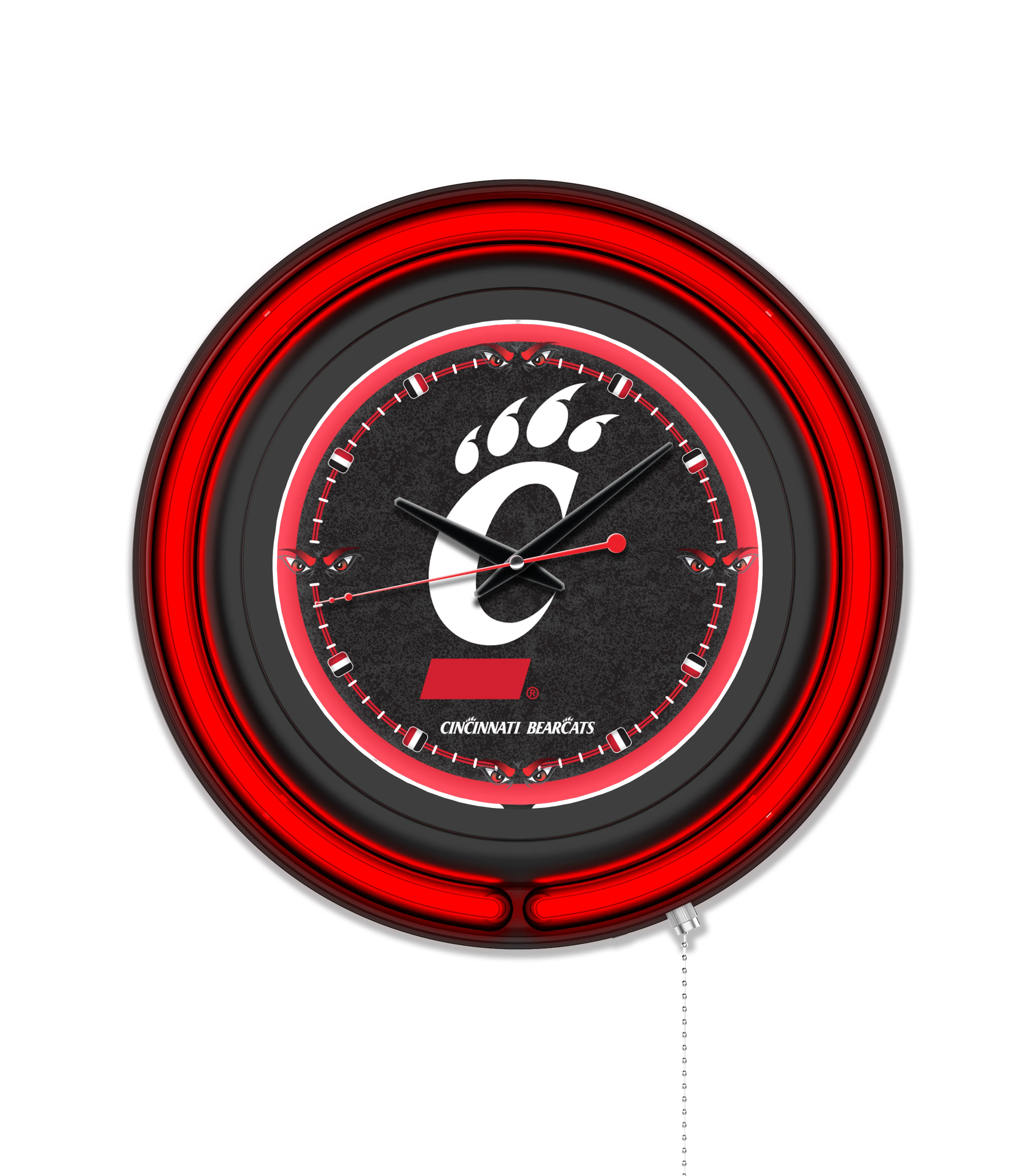NCAA Licensed Black Case 15" Neon Clock - Image 12