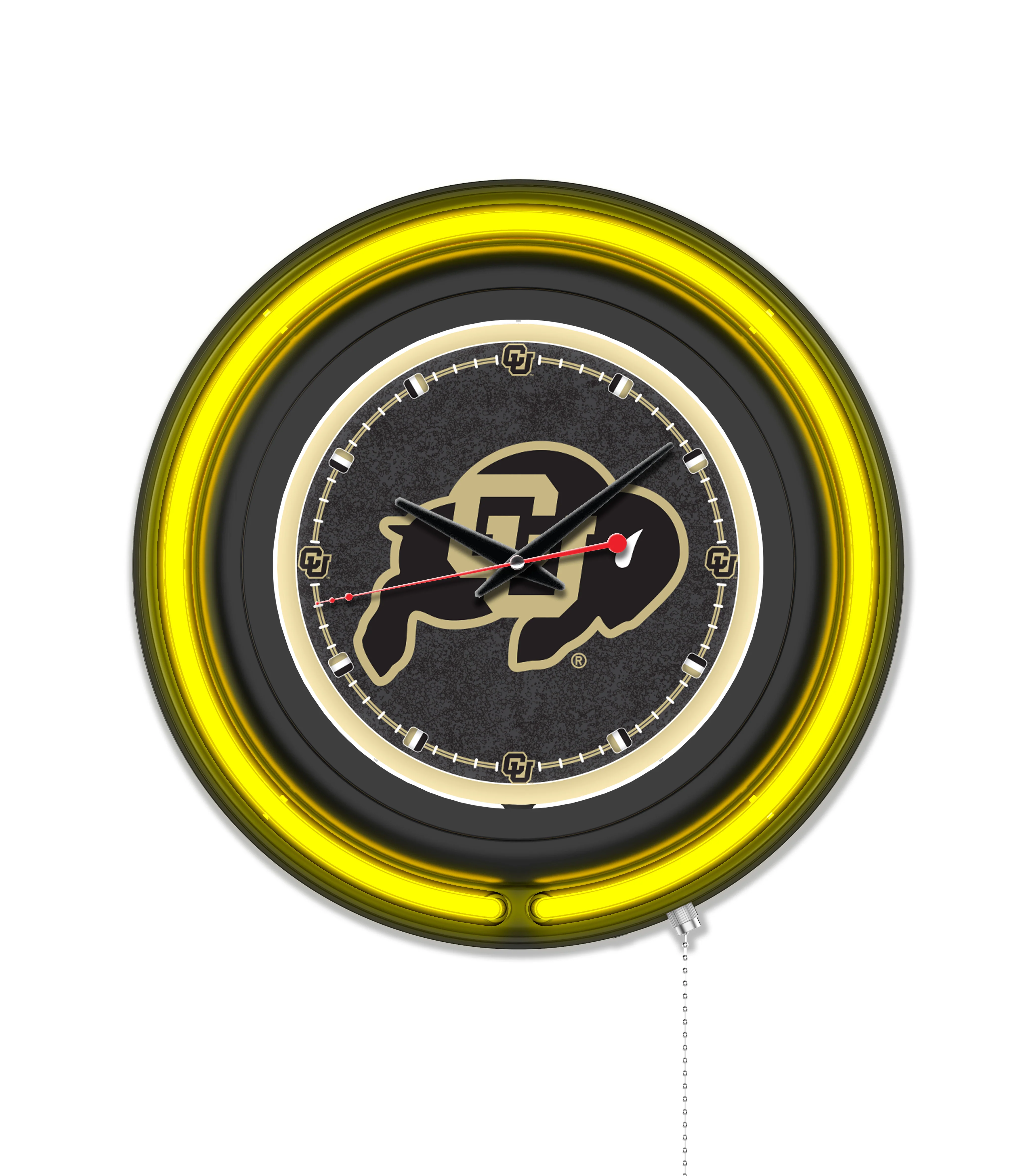 NCAA Licensed Black Case 15" Neon Clock - Image 15