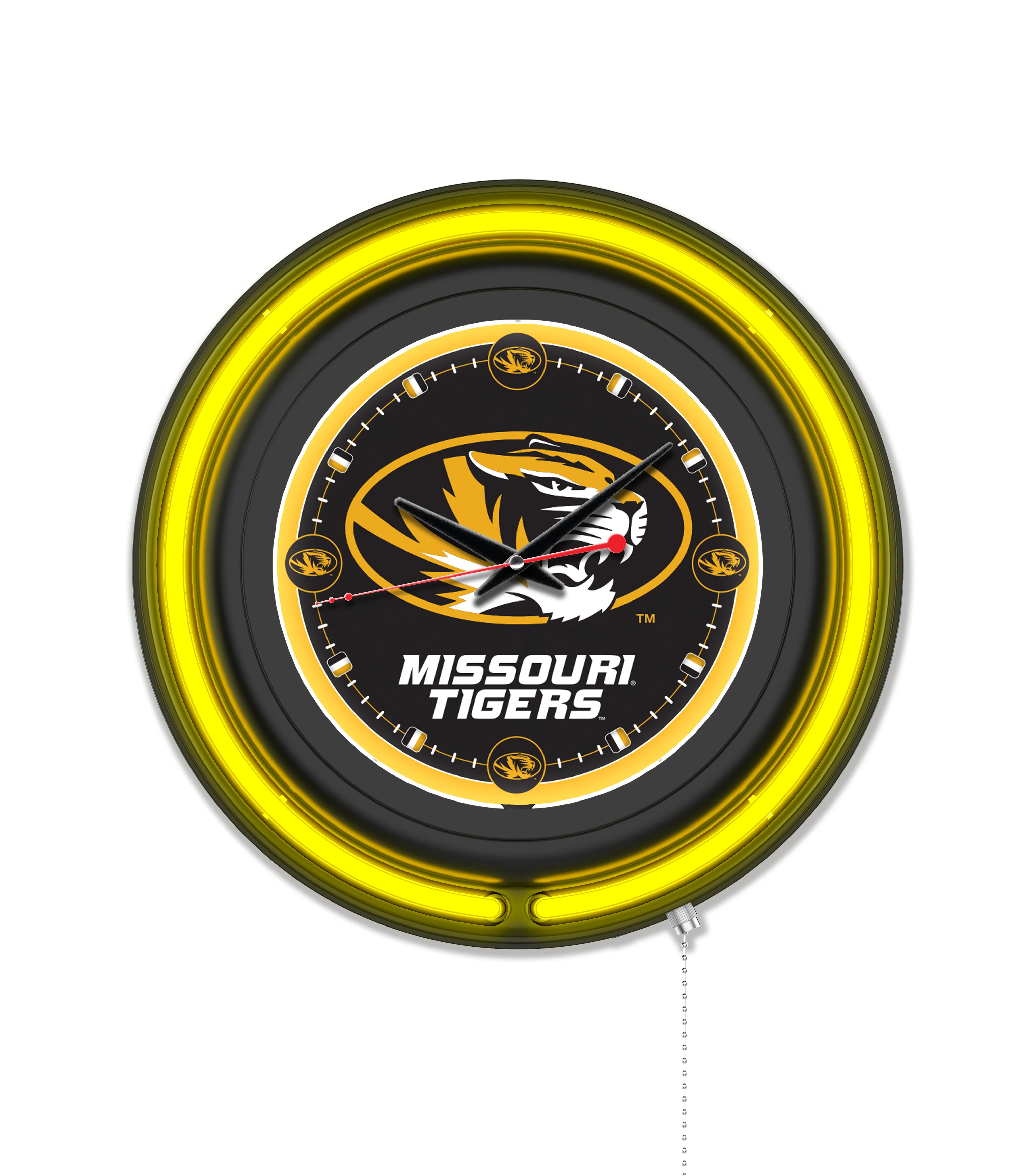 NCAA Licensed Black Case 15" Neon Clock - Image 26