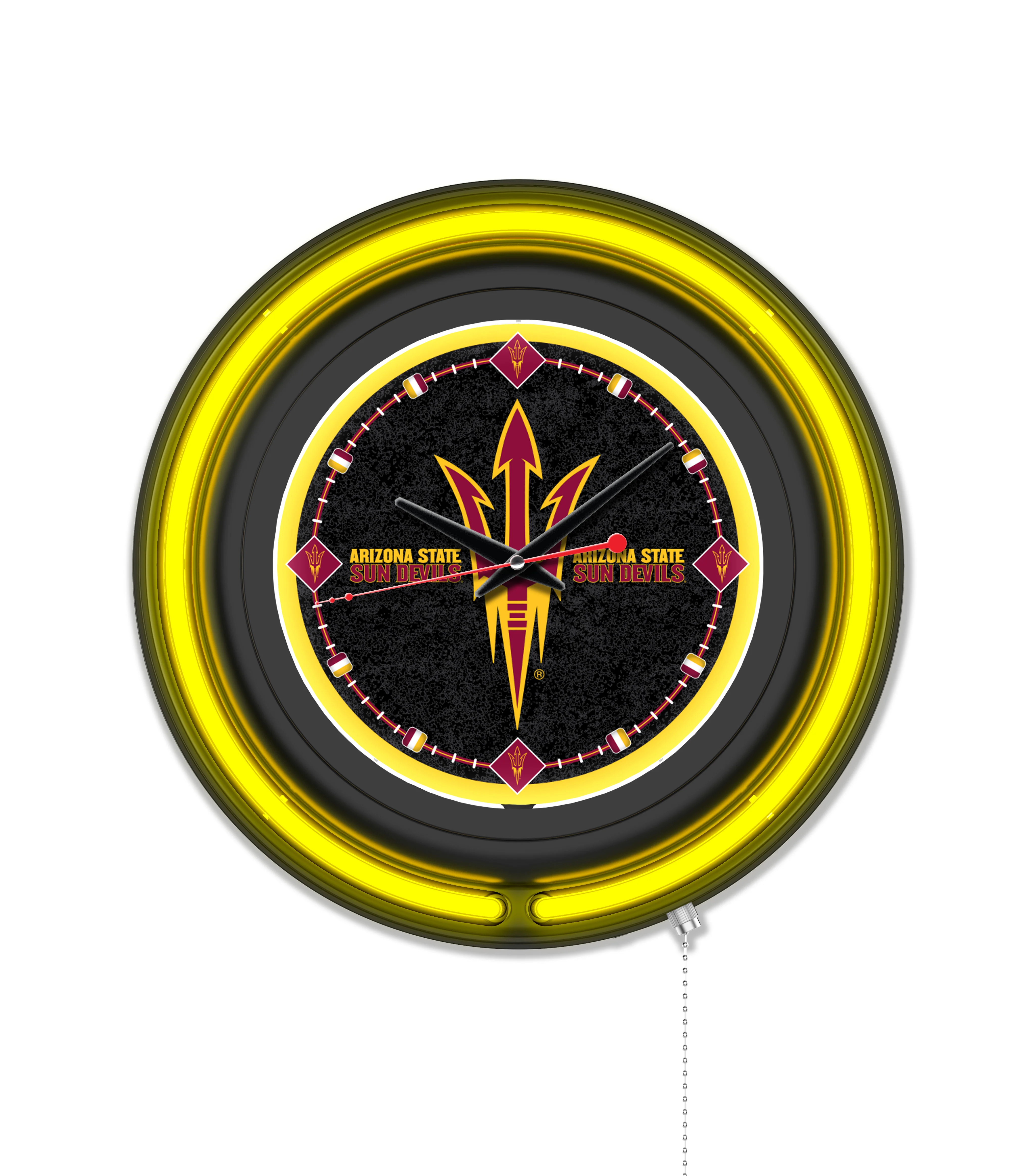 NCAA Licensed Black Case 15" Neon Clock - Image 3