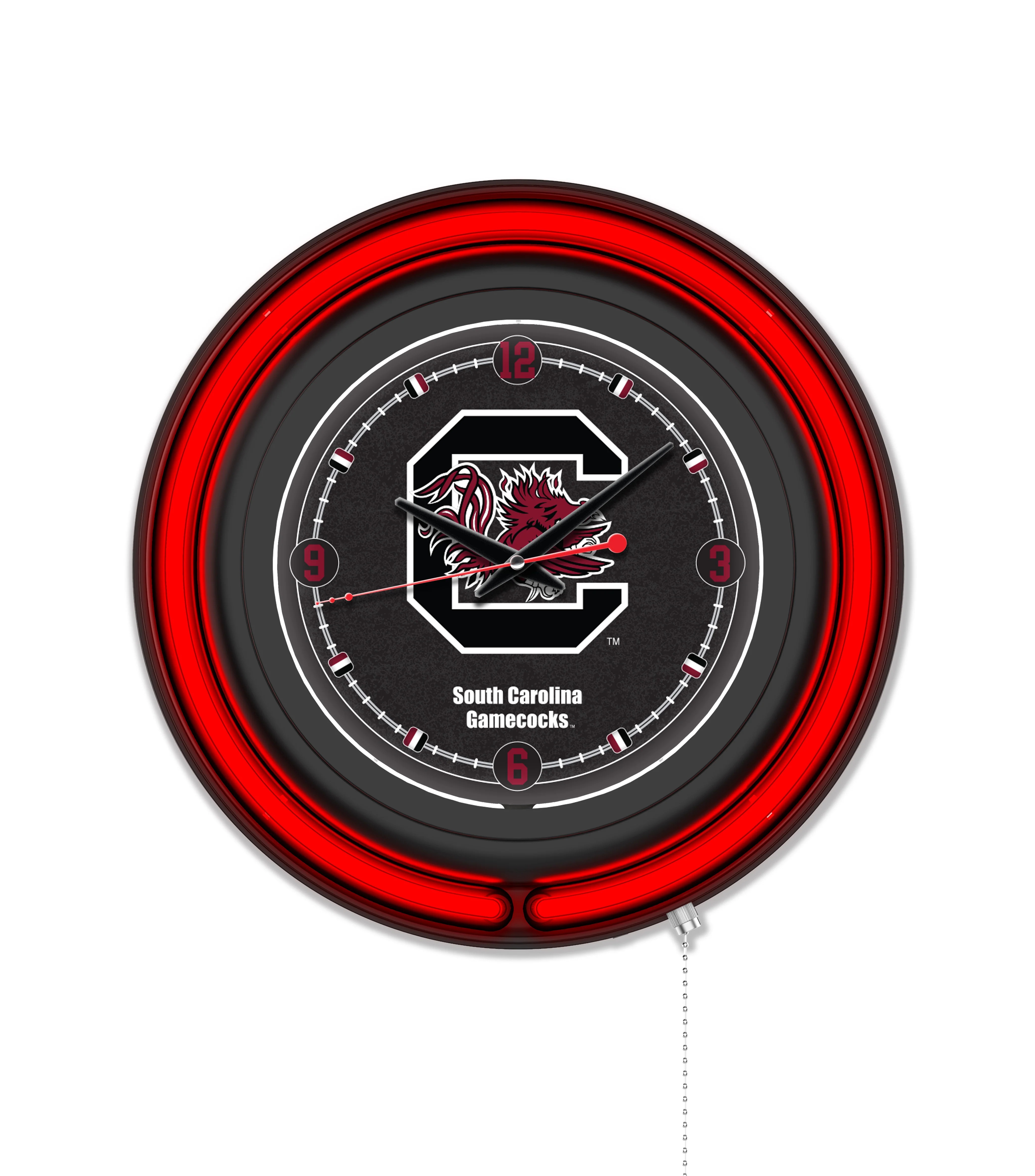 NCAA Licensed Black Case 15" Neon Clock - Image 33