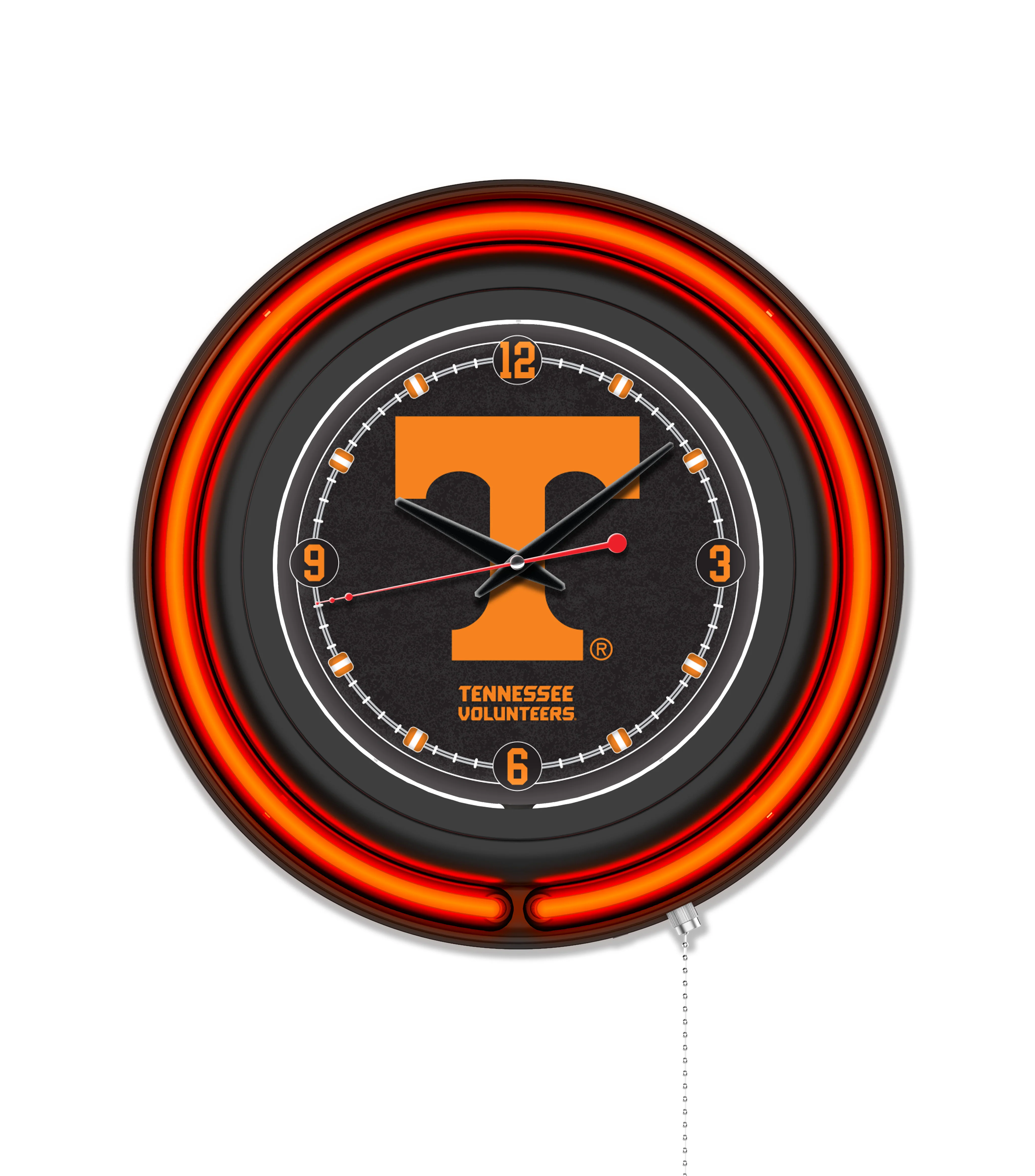 NCAA Licensed Black Case 15" Neon Clock - Image 35