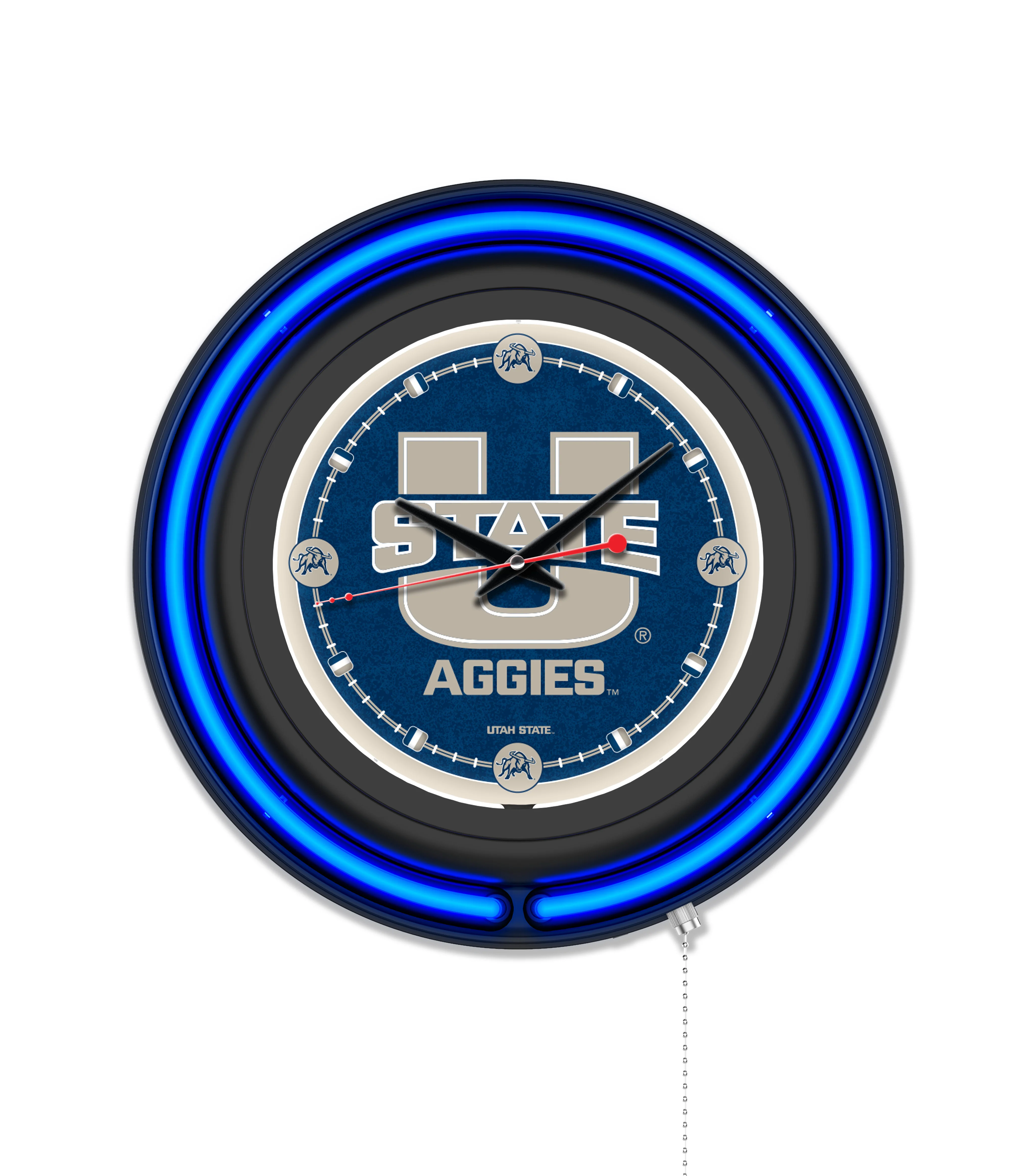 NCAA Licensed Black Case 15" Neon Clock - Image 38