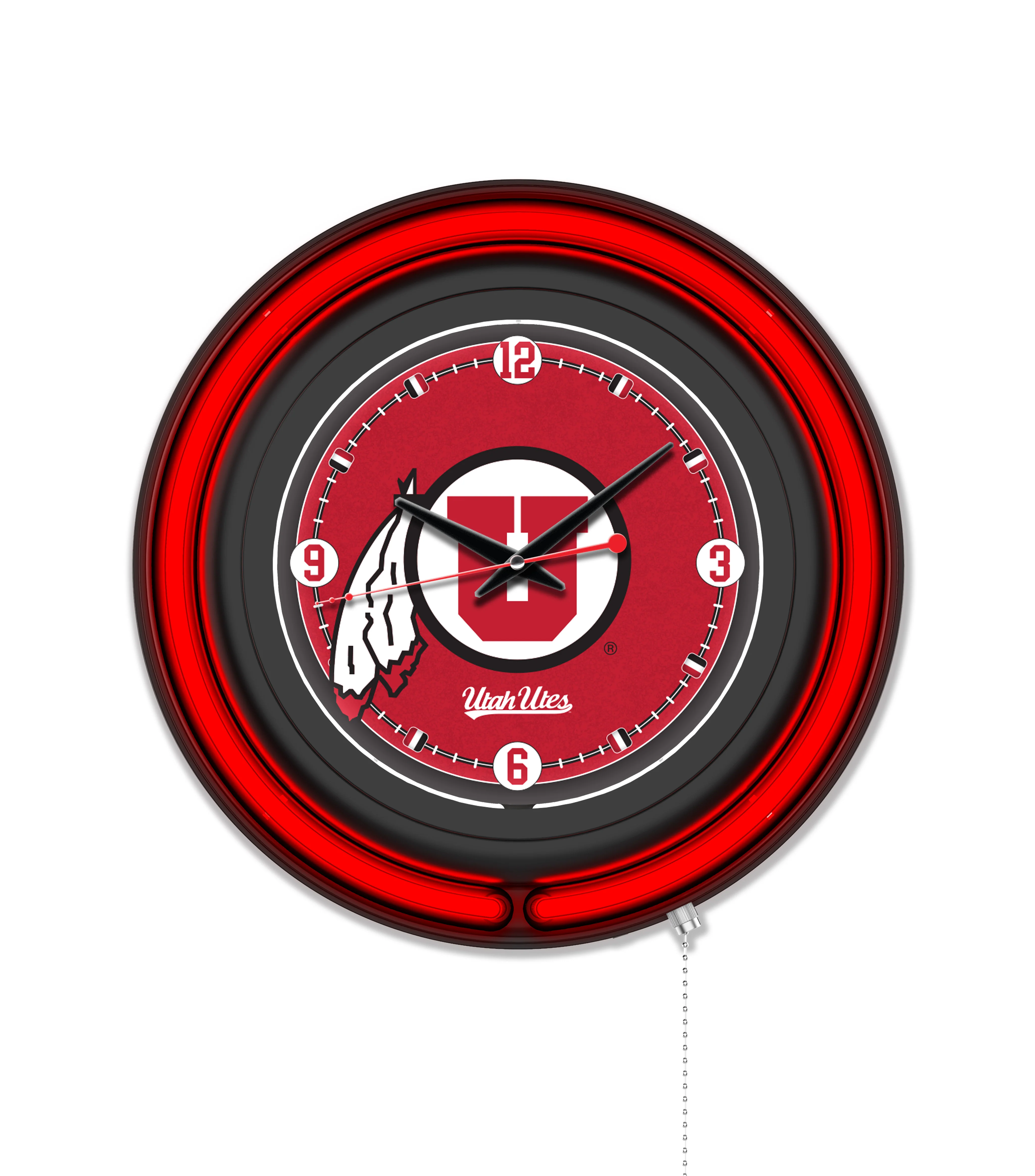 NCAA Licensed Black Case 15" Neon Clock - Image 39