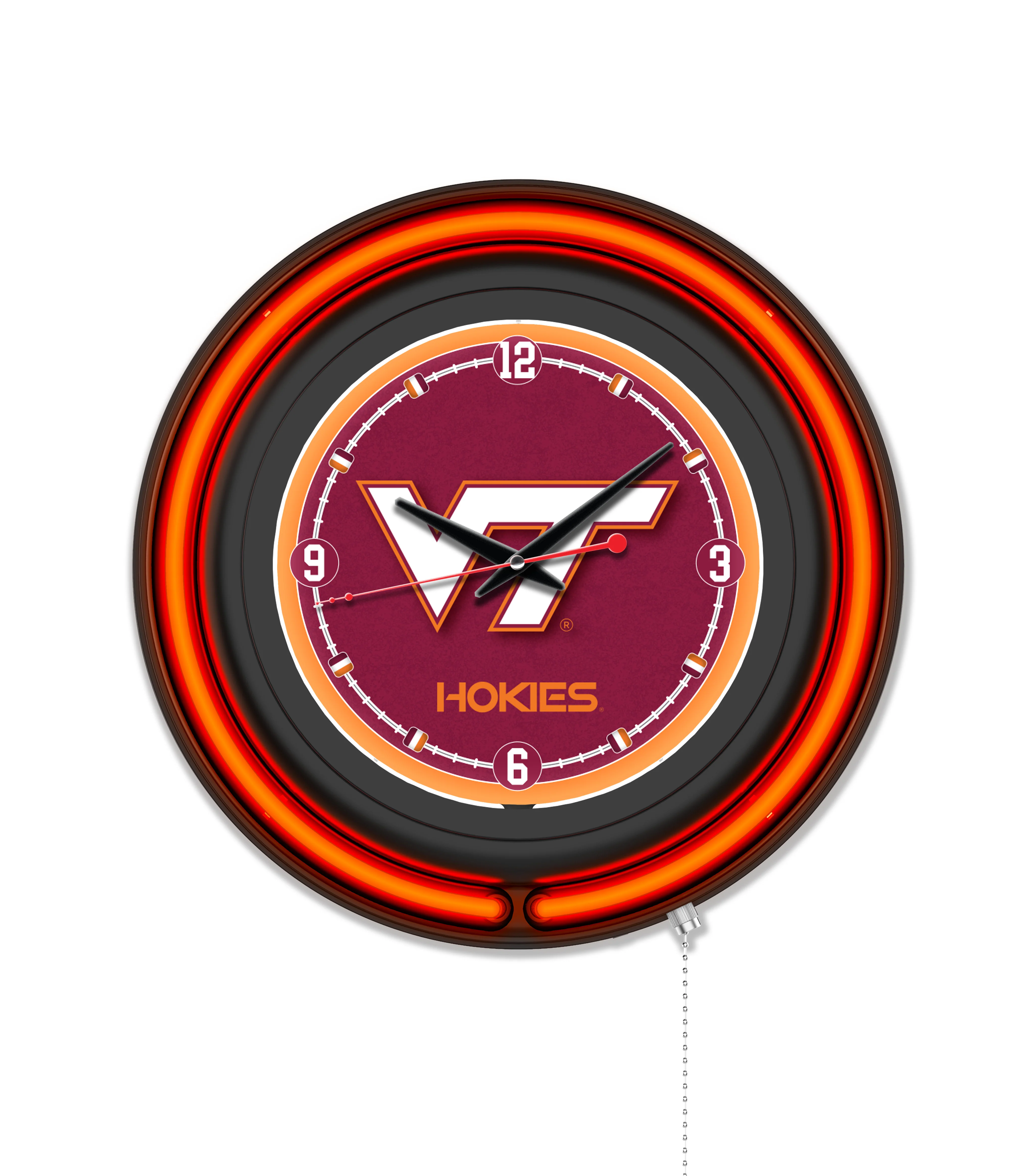 NCAA Licensed Black Case 15" Neon Clock - Image 41
