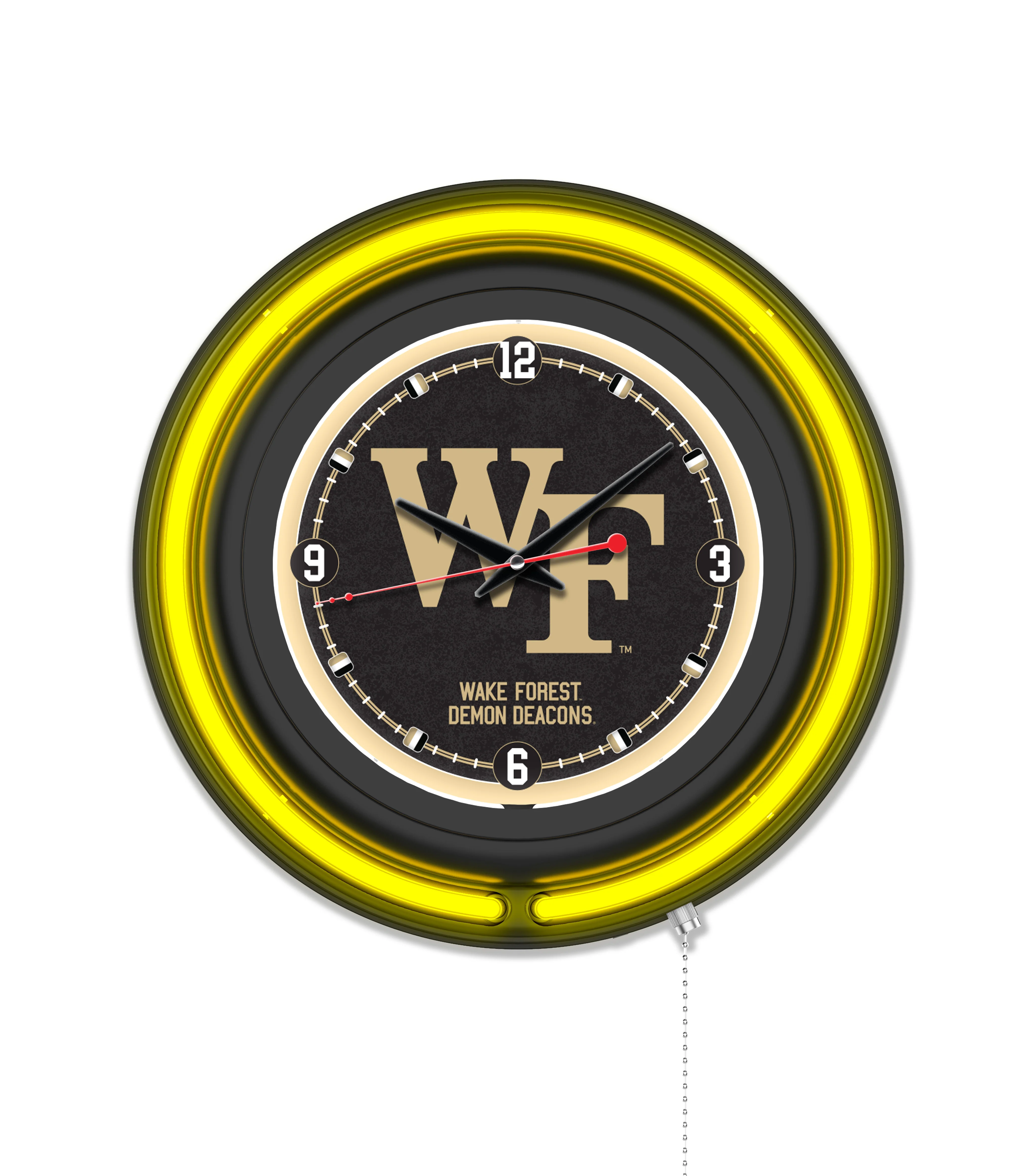 NCAA Licensed Black Case 15" Neon Clock - Image 43