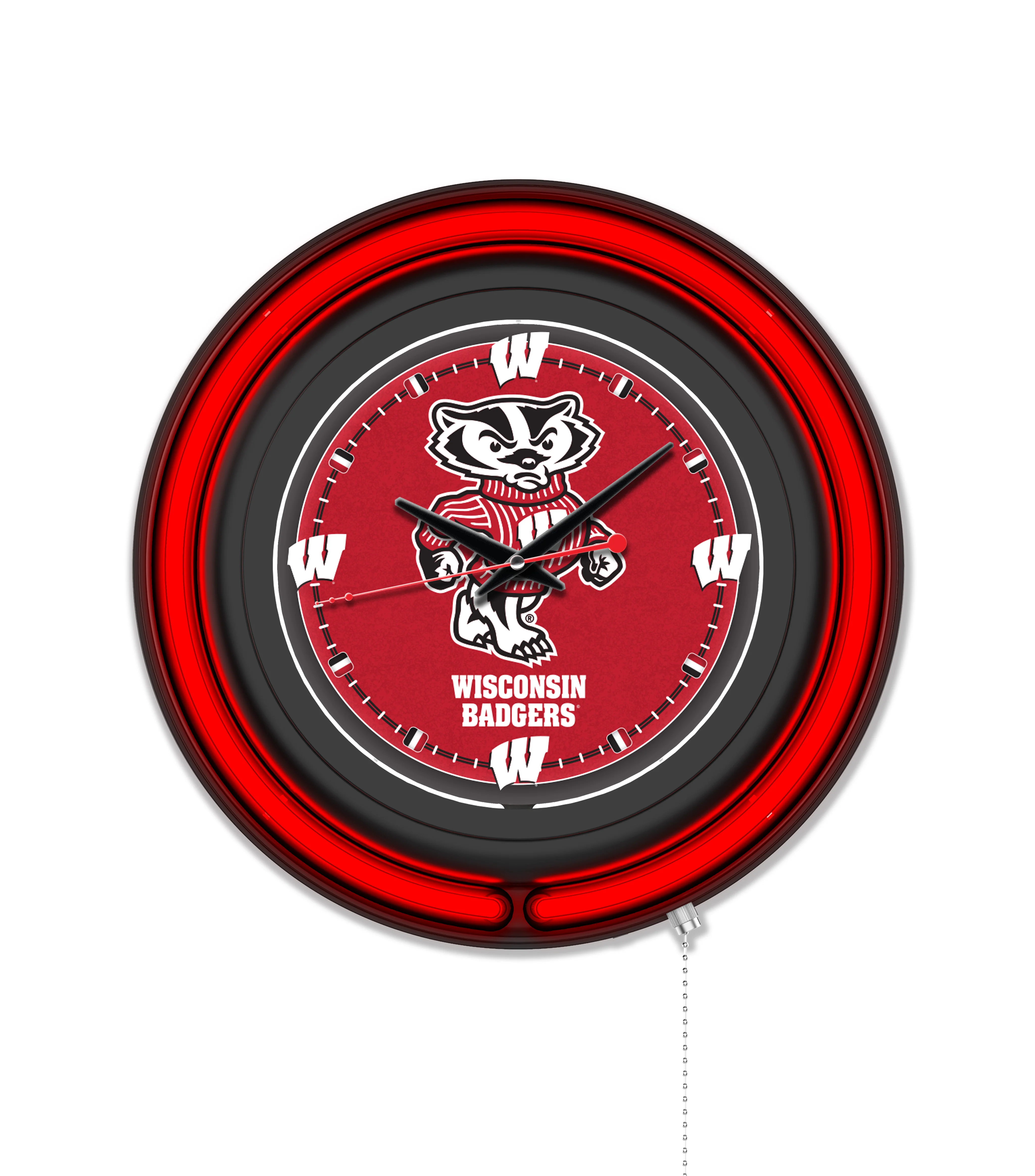 NCAA Licensed Black Case 15" Neon Clock - Image 47