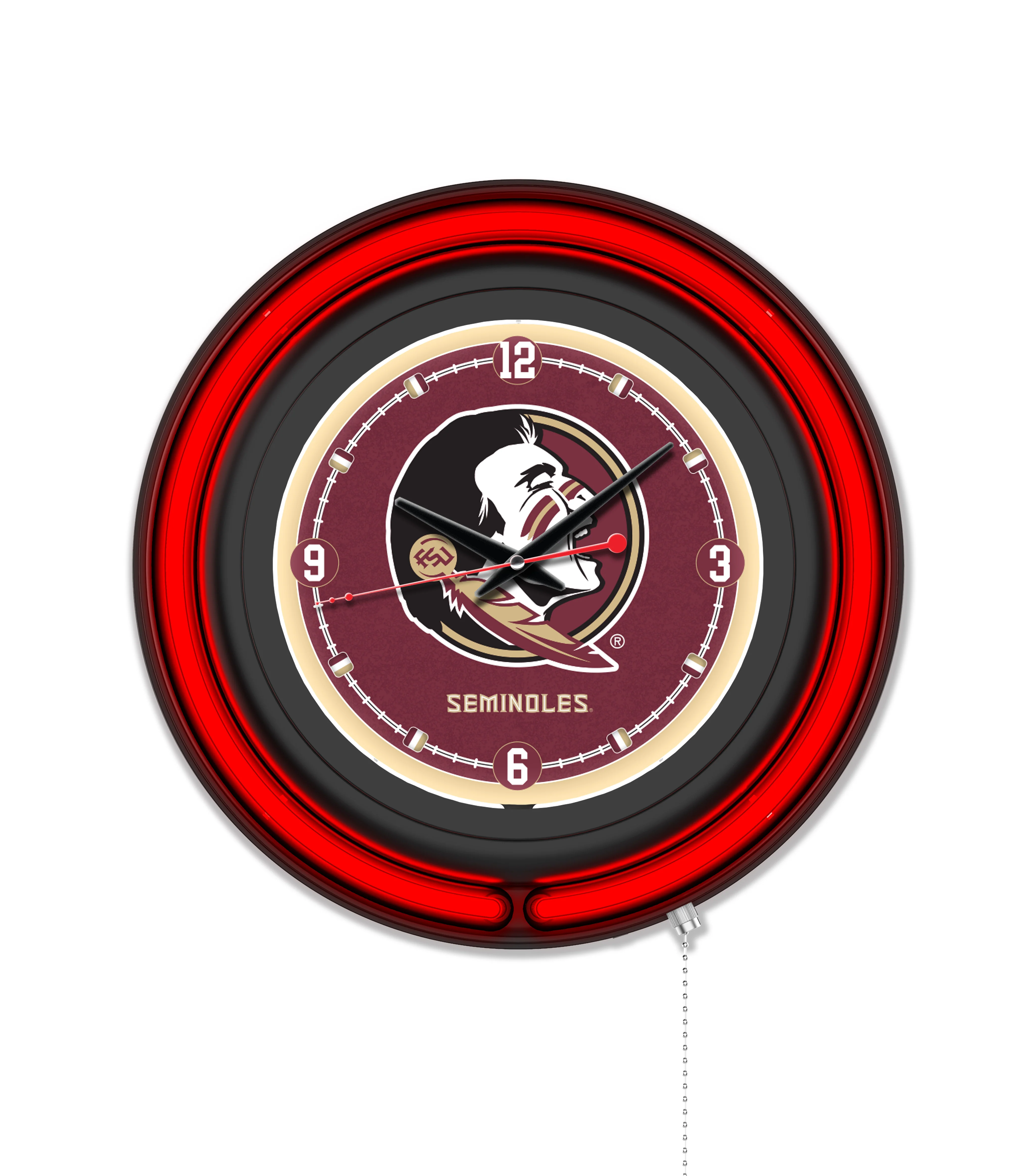 NCAA Licensed Black Case 15" Neon Clock - Image 58