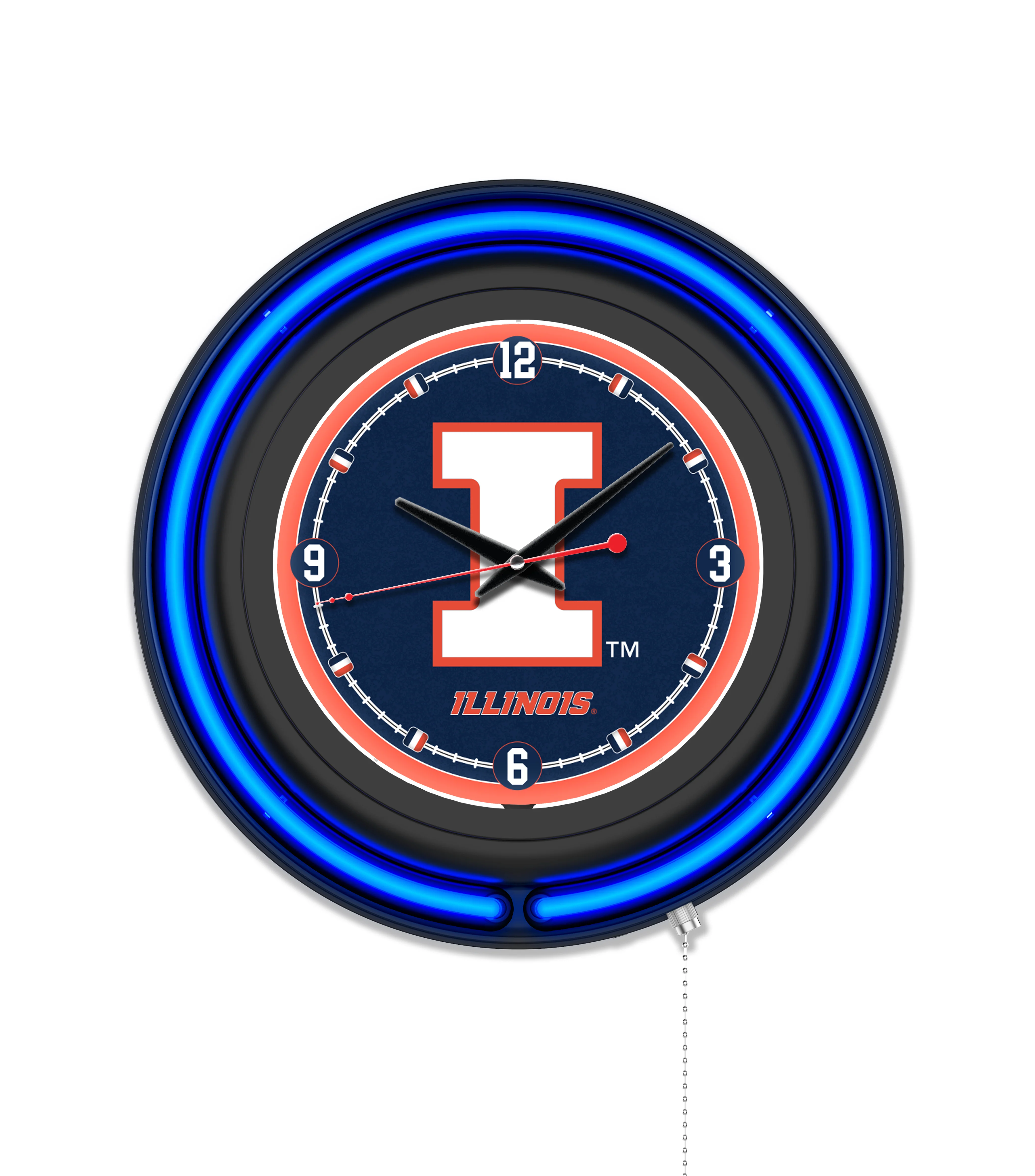 NCAA Licensed Black Case 15" Neon Clock - Image 61