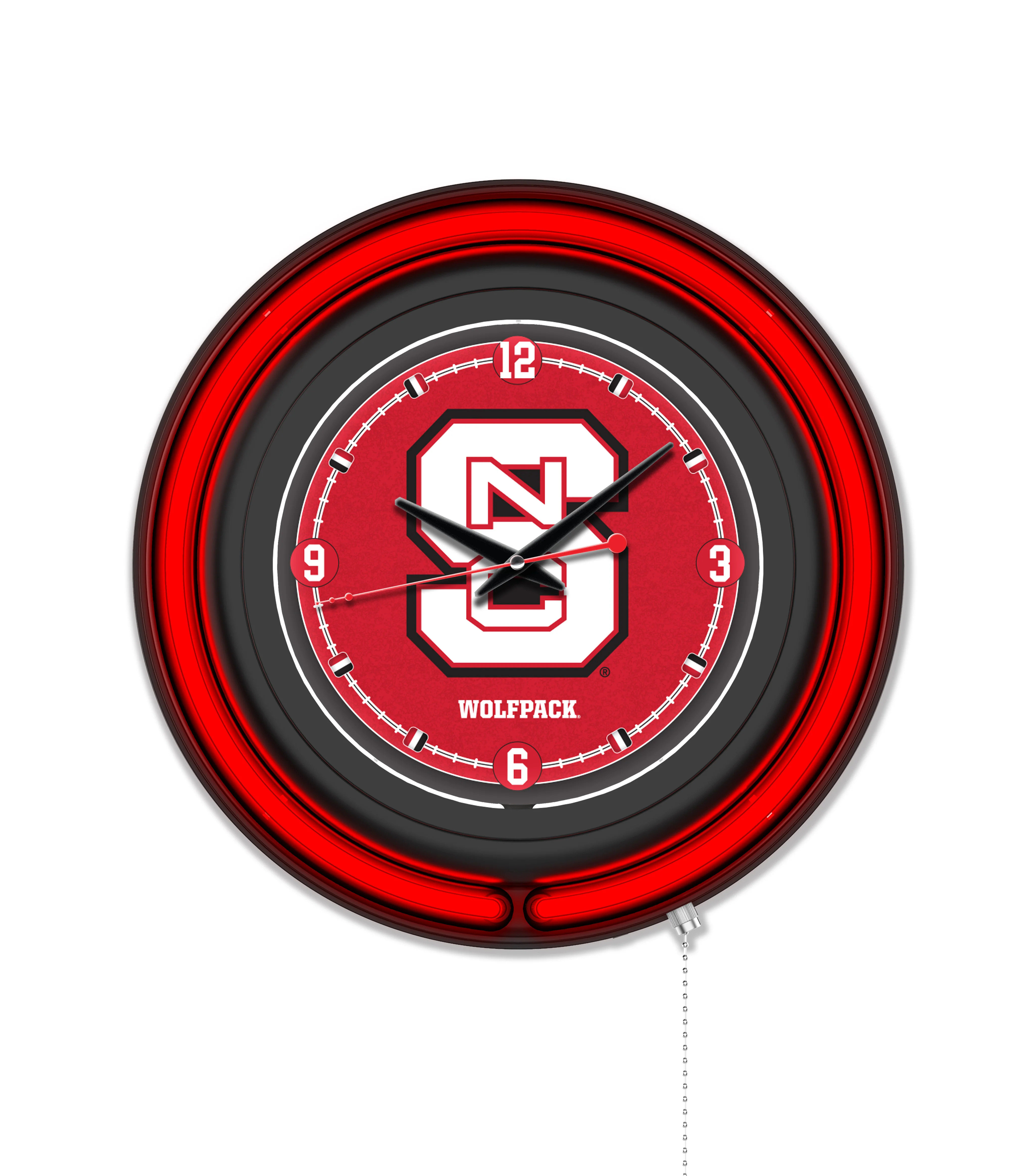 NCAA Licensed Black Case 15" Neon Clock - Image 62