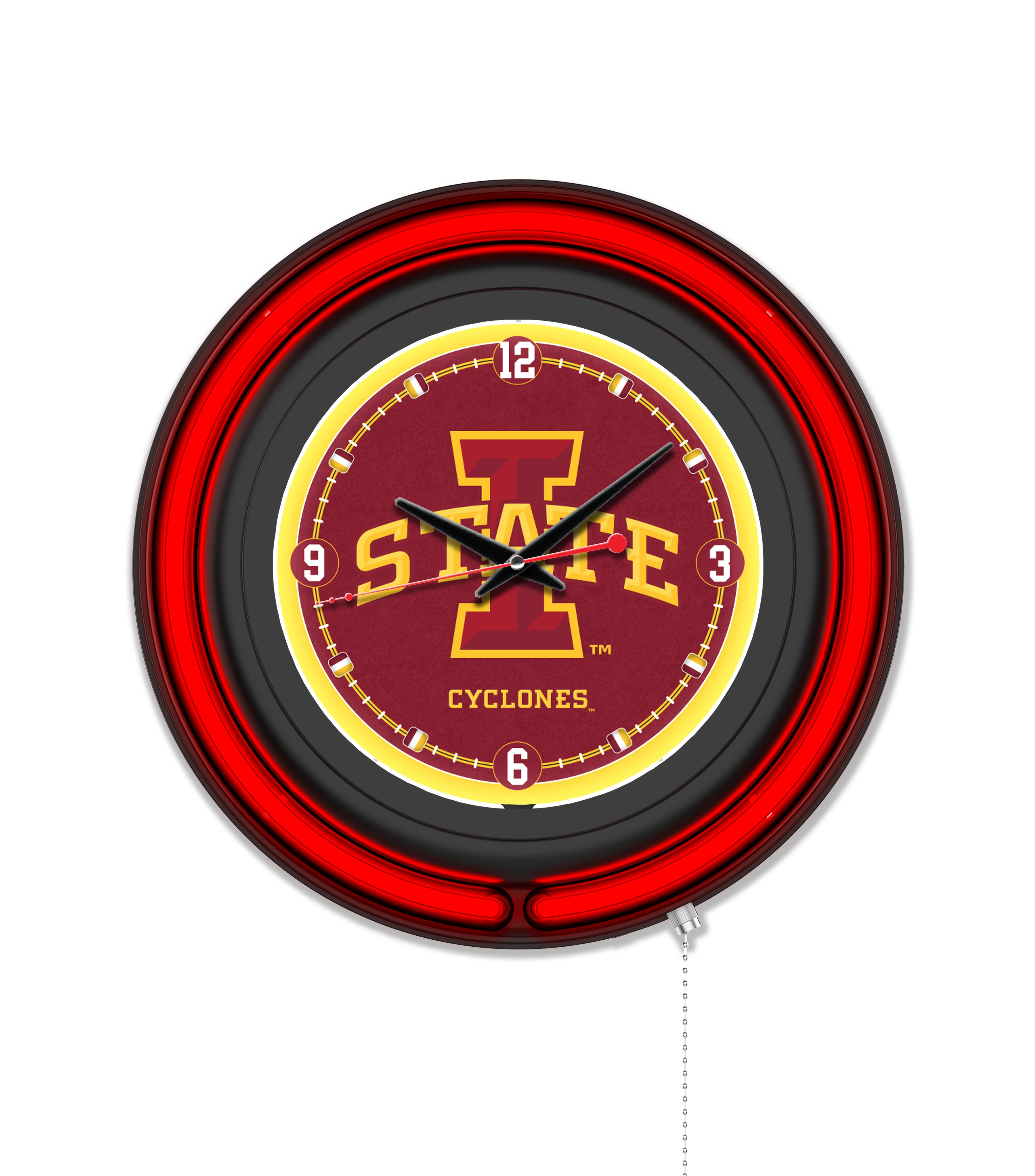 NCAA Licensed Black Case 15" Neon Clock - Image 67