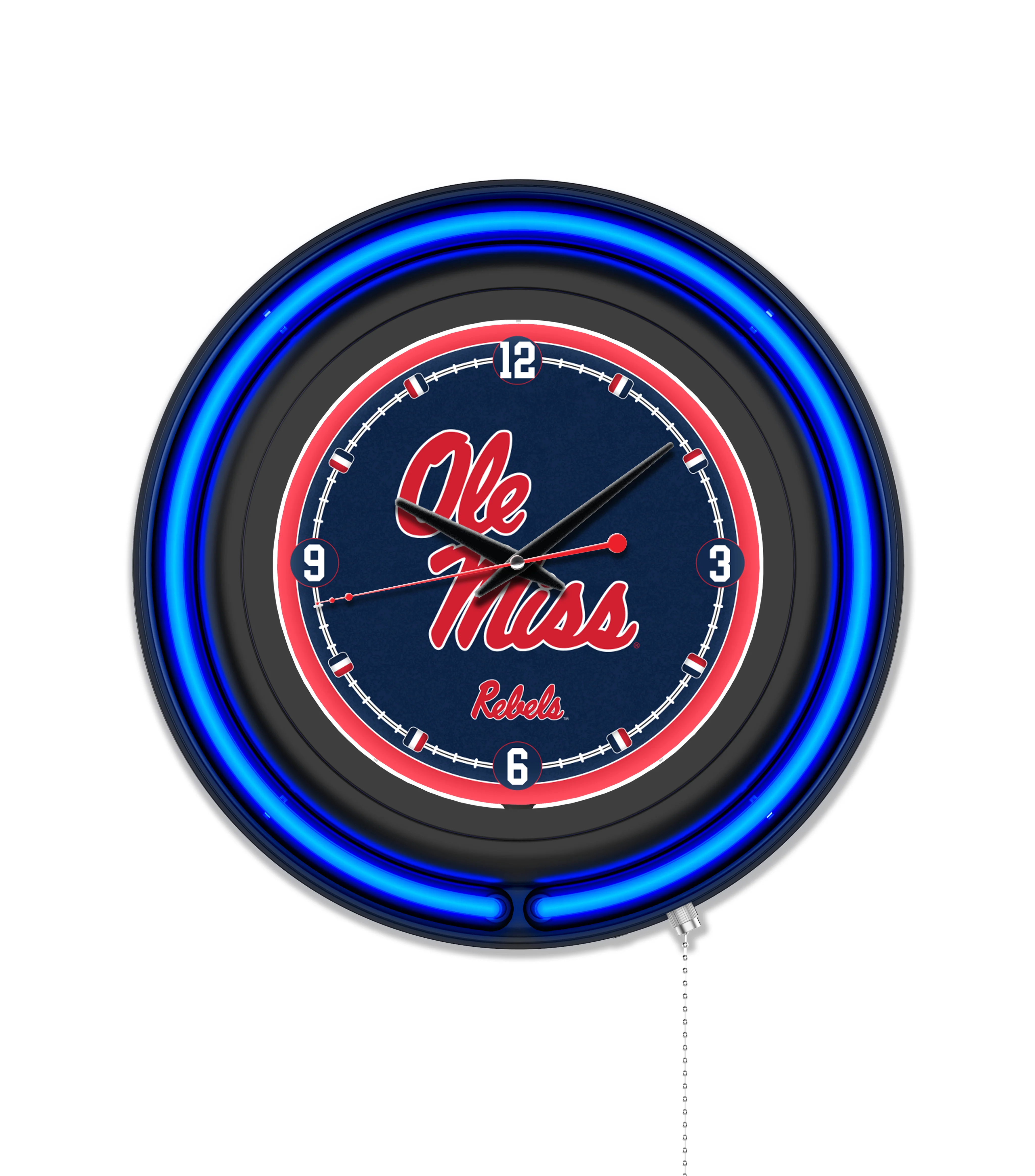 NCAA Licensed Black Case 15" Neon Clock - Image 69