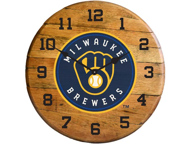 Imperial USA Officially Licensed MLB Oak Barrel Clock - Image 29