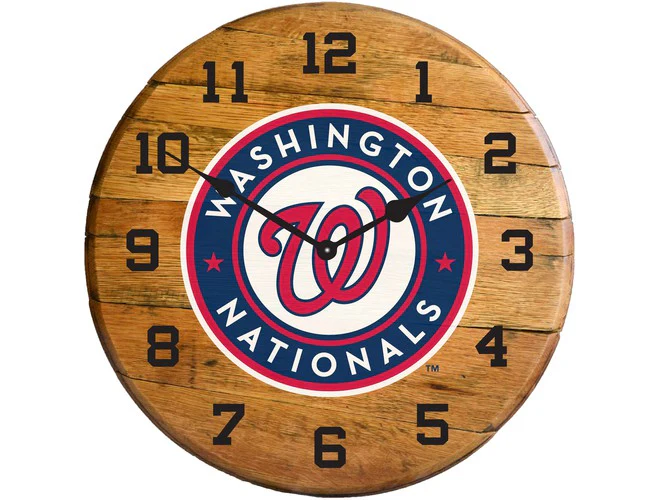 Imperial USA Officially Licensed MLB Oak Barrel Clock - Image 32