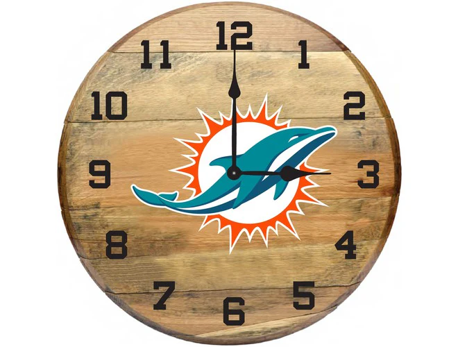 Imperial USA Officially Licensed NFL Oak Barrel Clock - Image 10