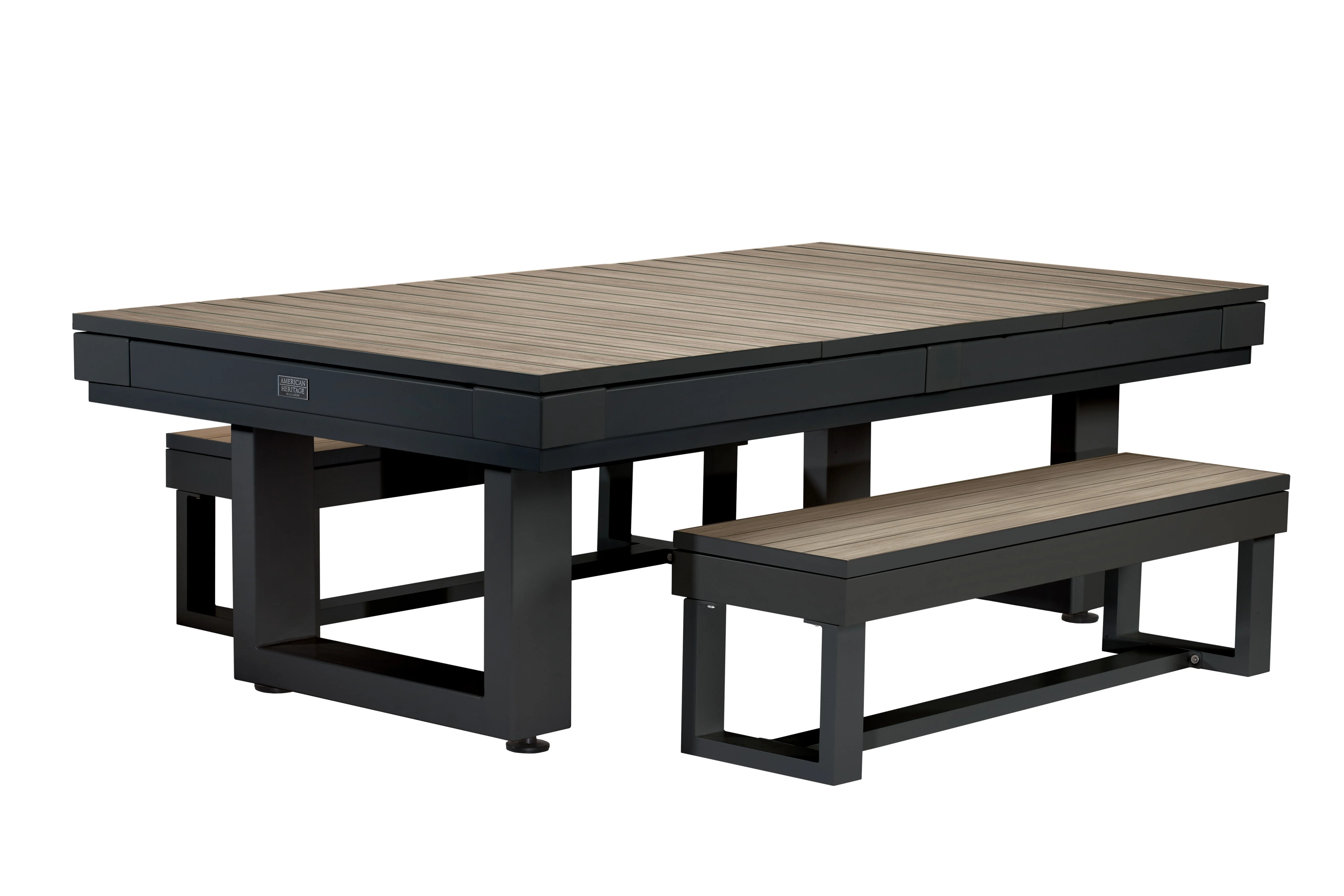 Lanai Optional Outdoor Top and Bench Combo - Obsidian Black