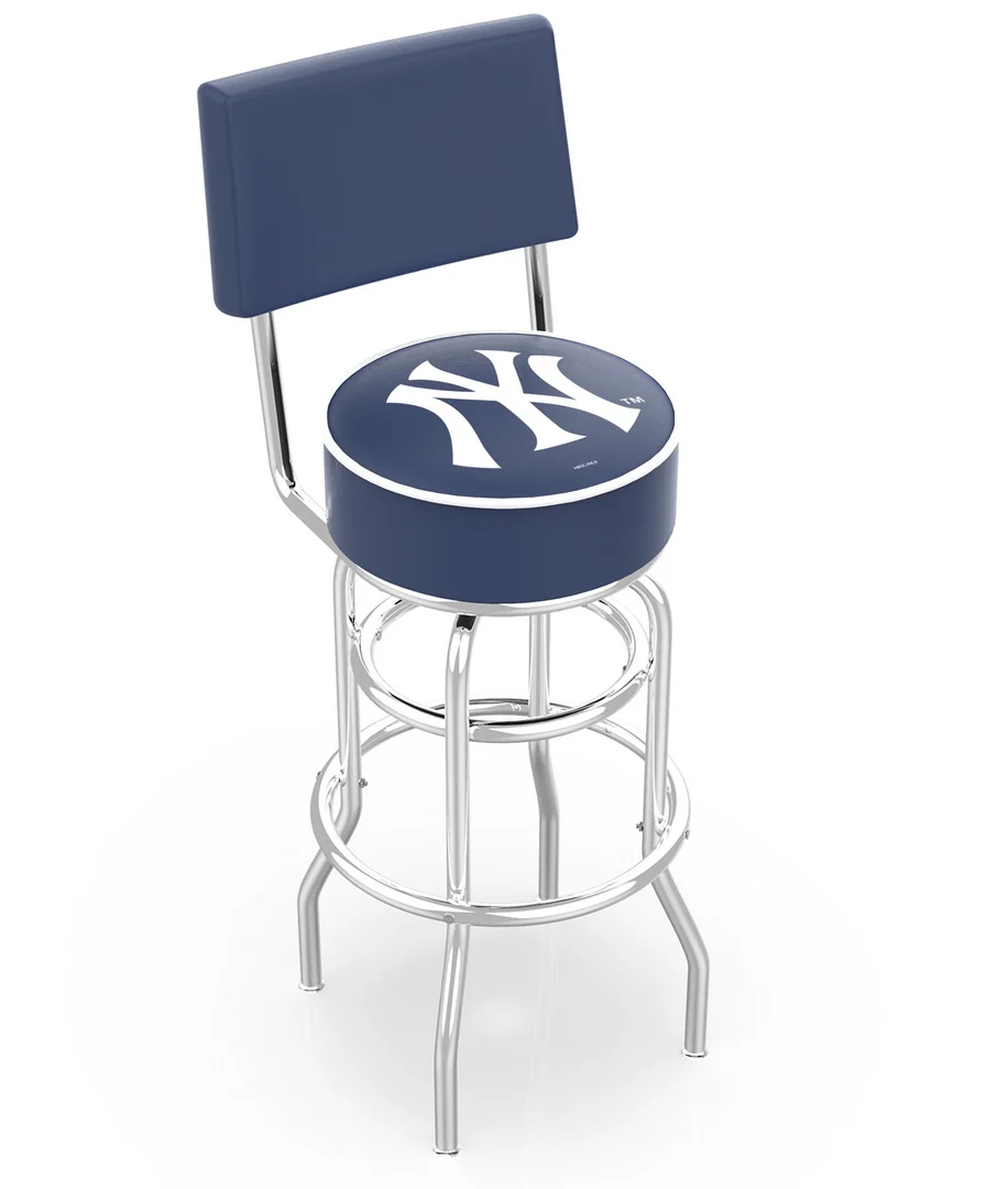 MLB Licensed 30" Backed Swivel Bar Stool - Image 3