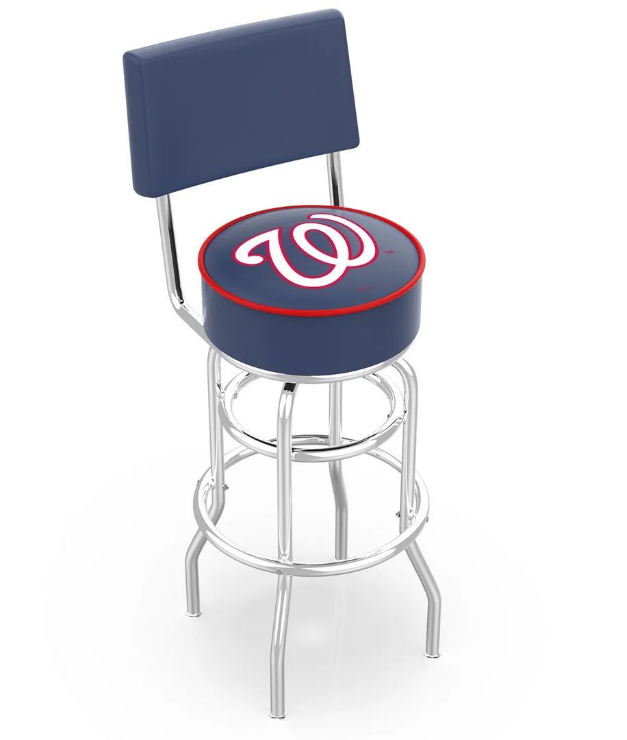 MLB Licensed 30" Backed Swivel Bar Stool - Image 7