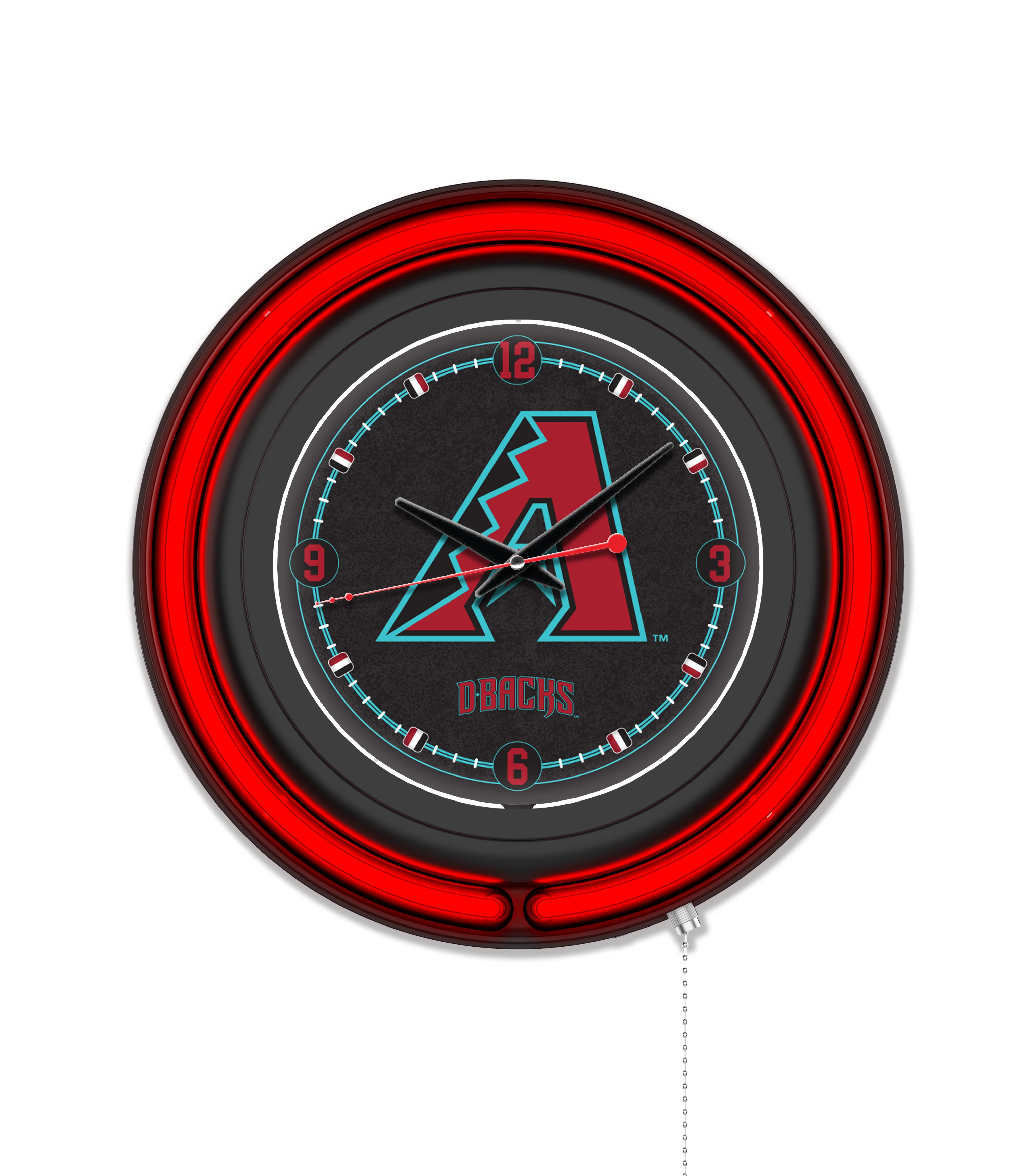 MLB Licensed Black Case 15" Neon Clock - Image 3