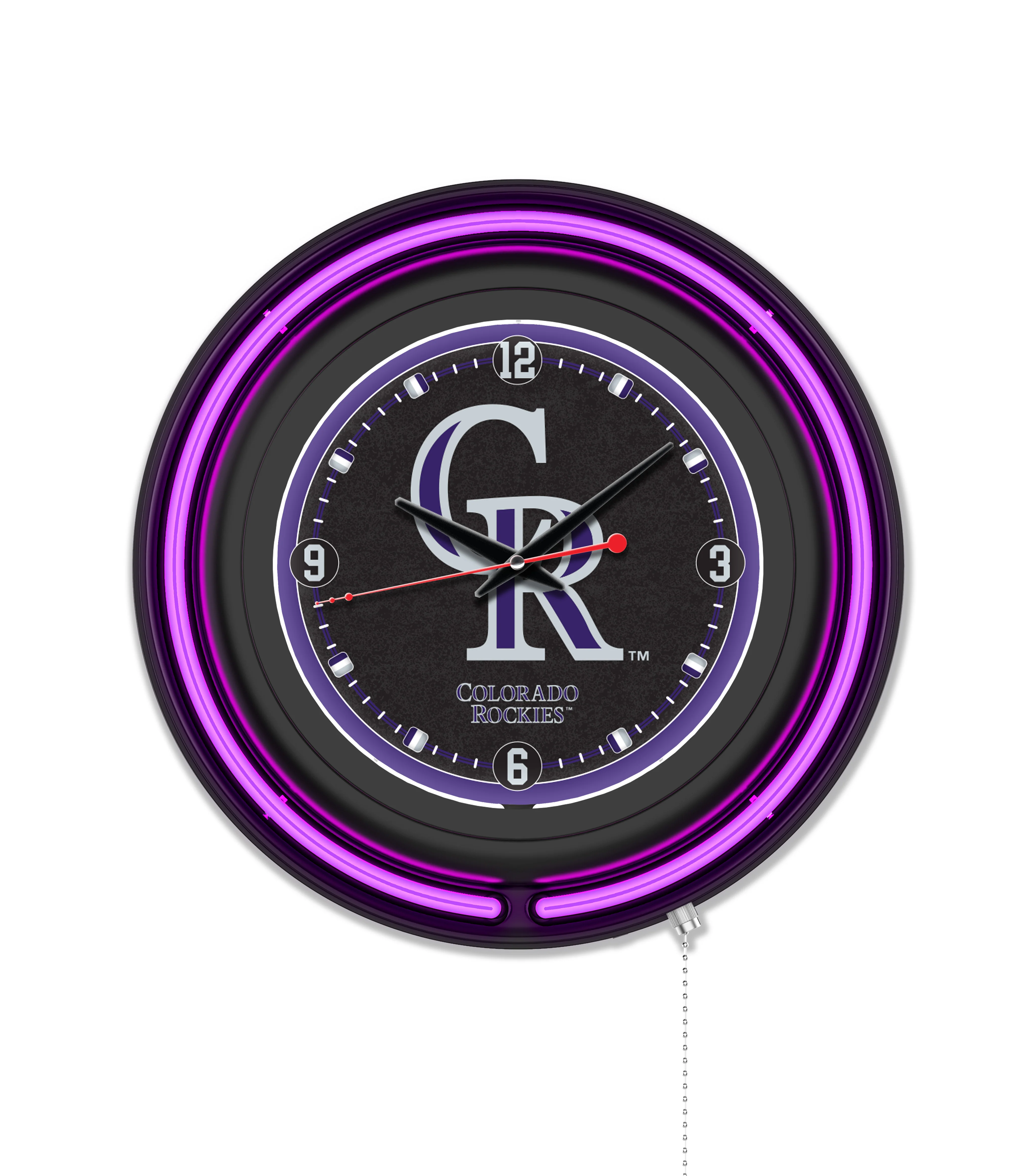 MLB Licensed Black Case 15" Neon Clock - Image 9
