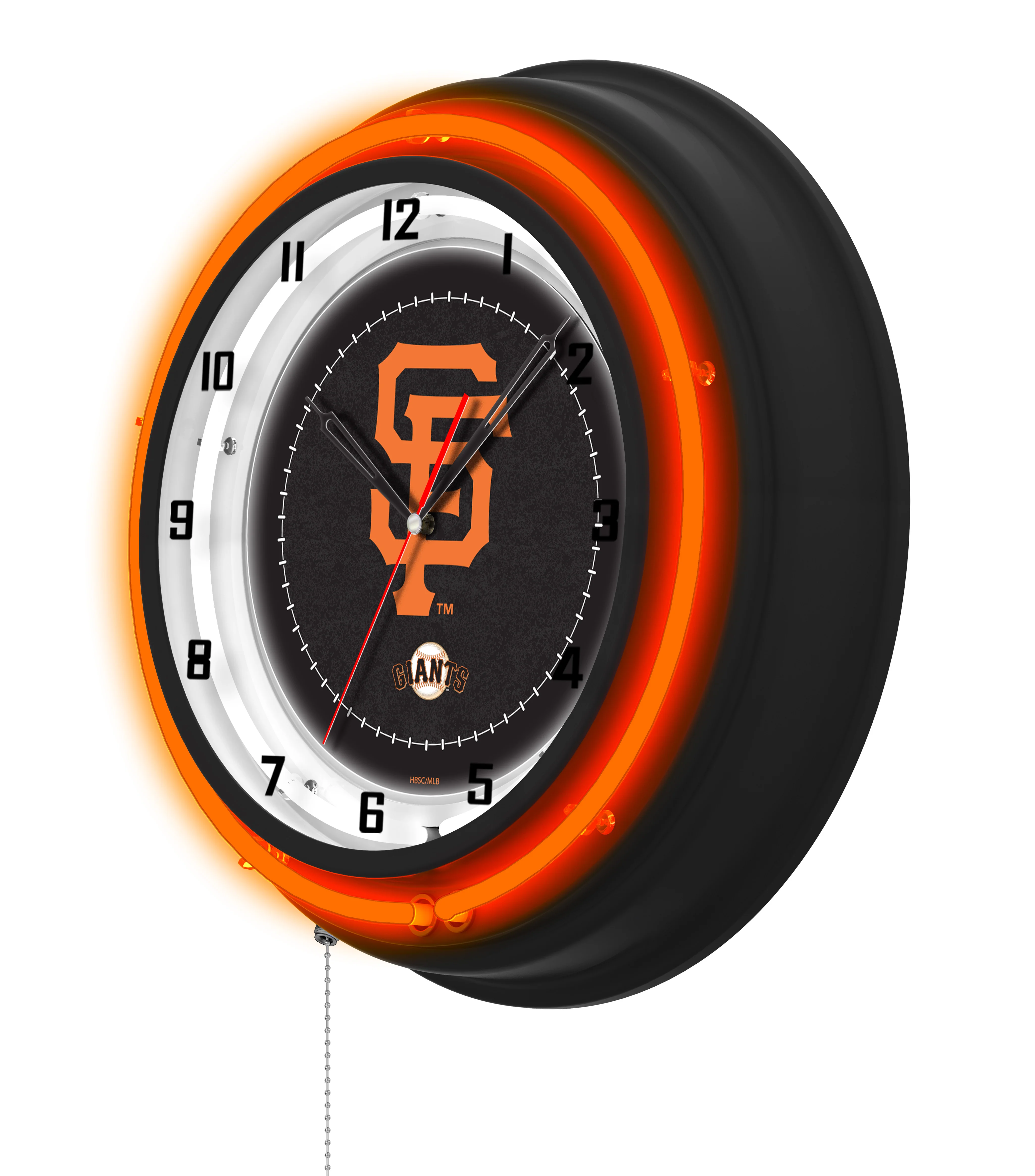 MLB Licensed Black Case 19" Neon Clock - Image 2