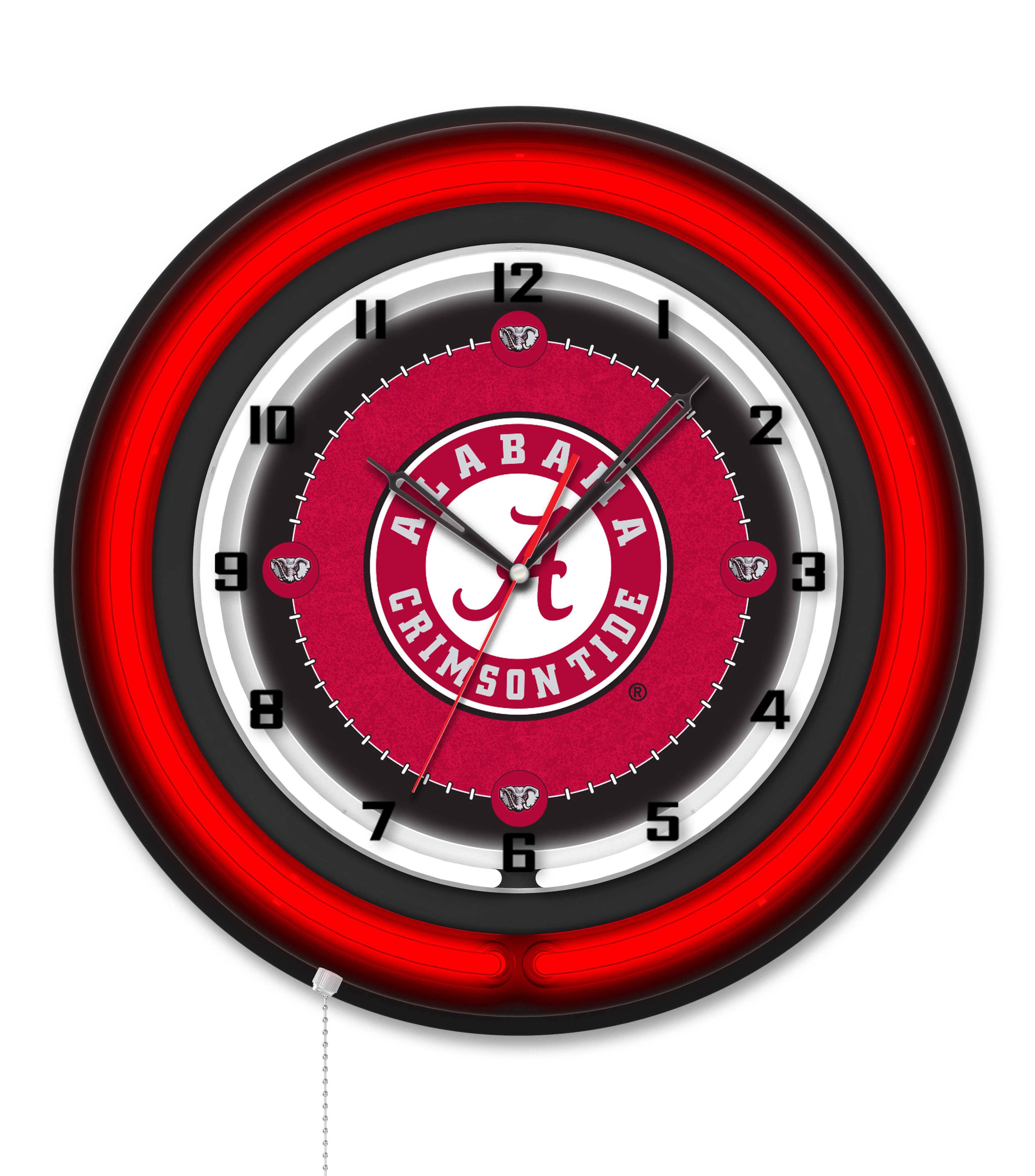 NCAA Licensed Black Case 19" Neon Clock - Image 2