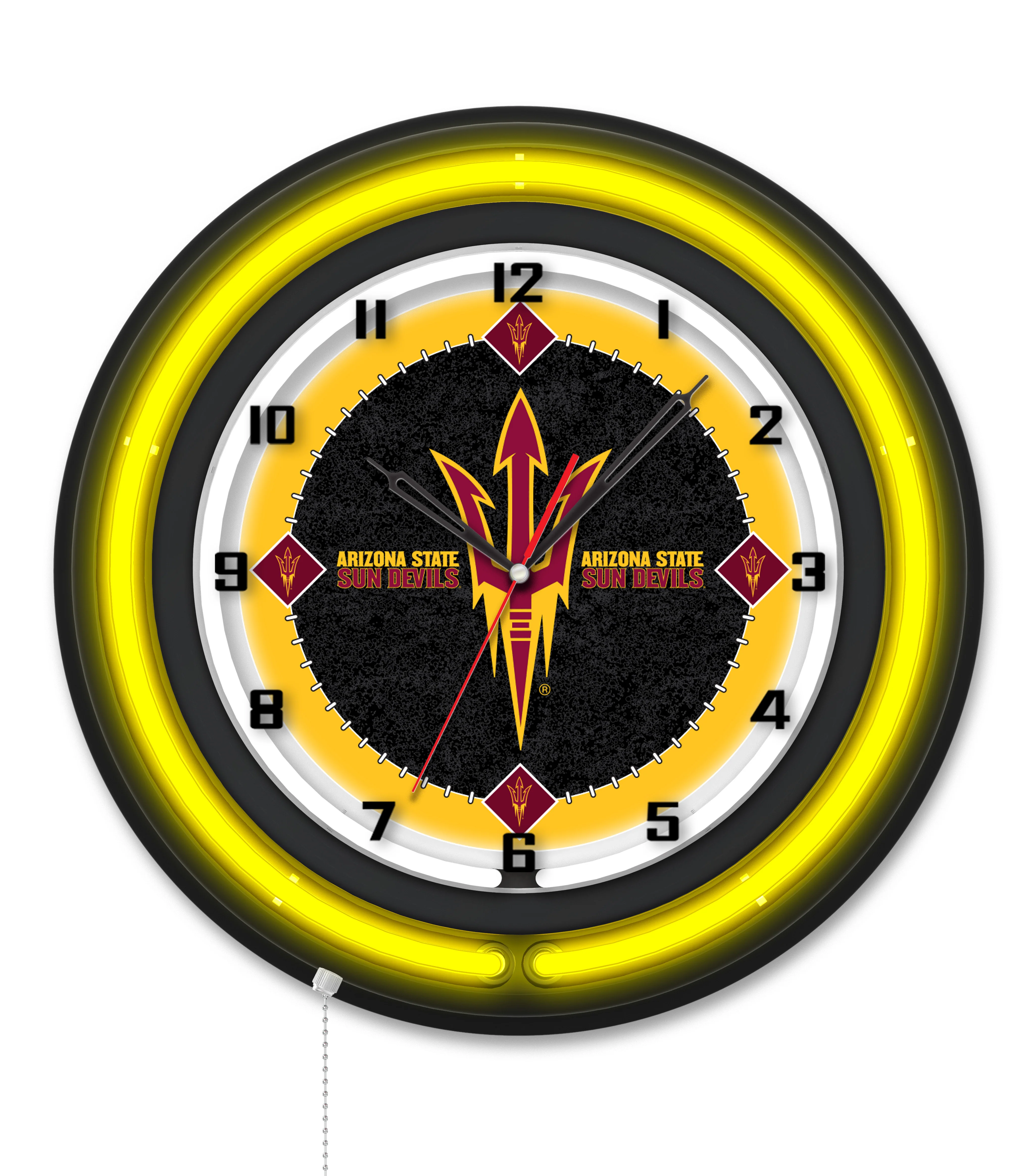 NCAA Licensed Black Case 19" Neon Clock - Image 3