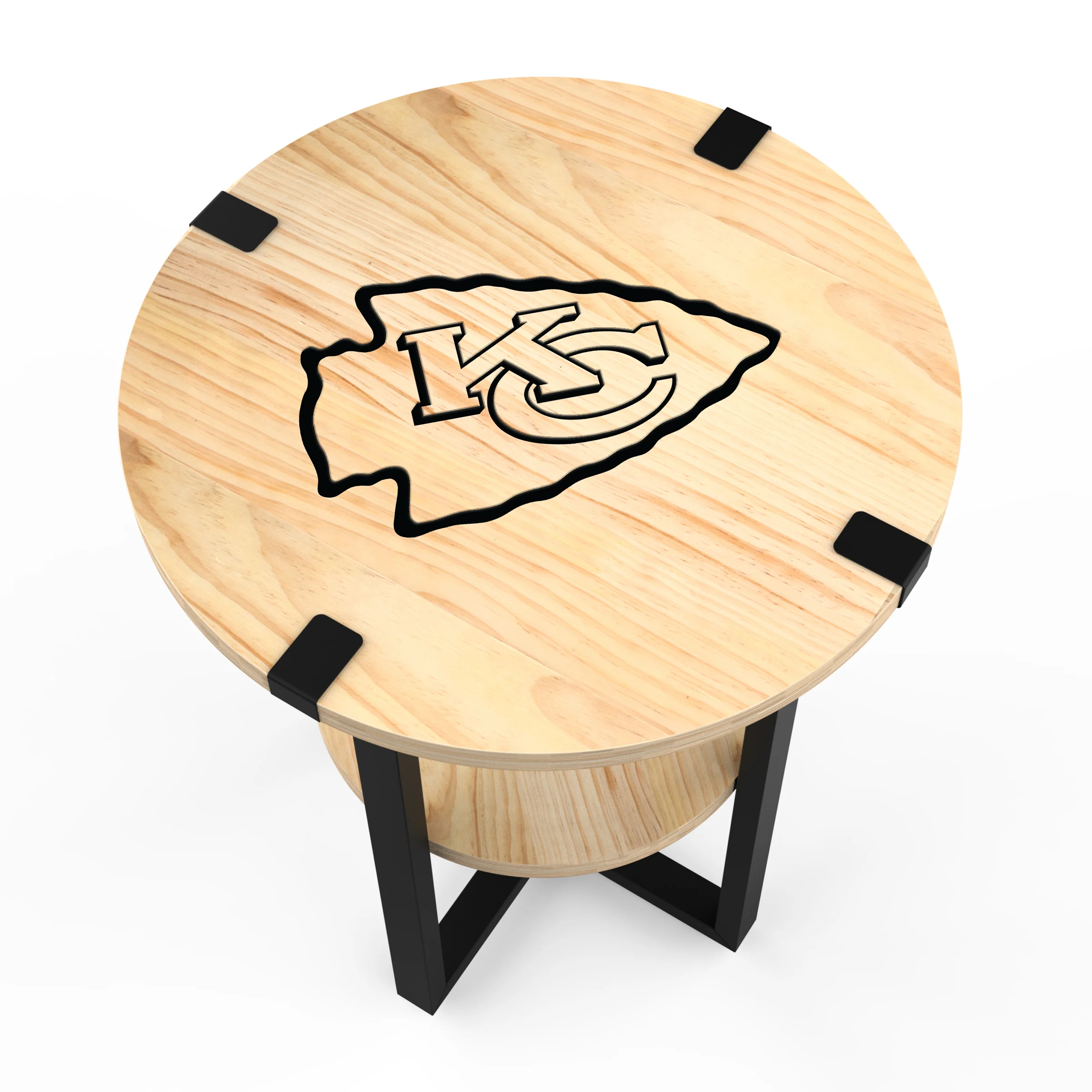 NFL Licensed Round Side Table with Charger - Image 25