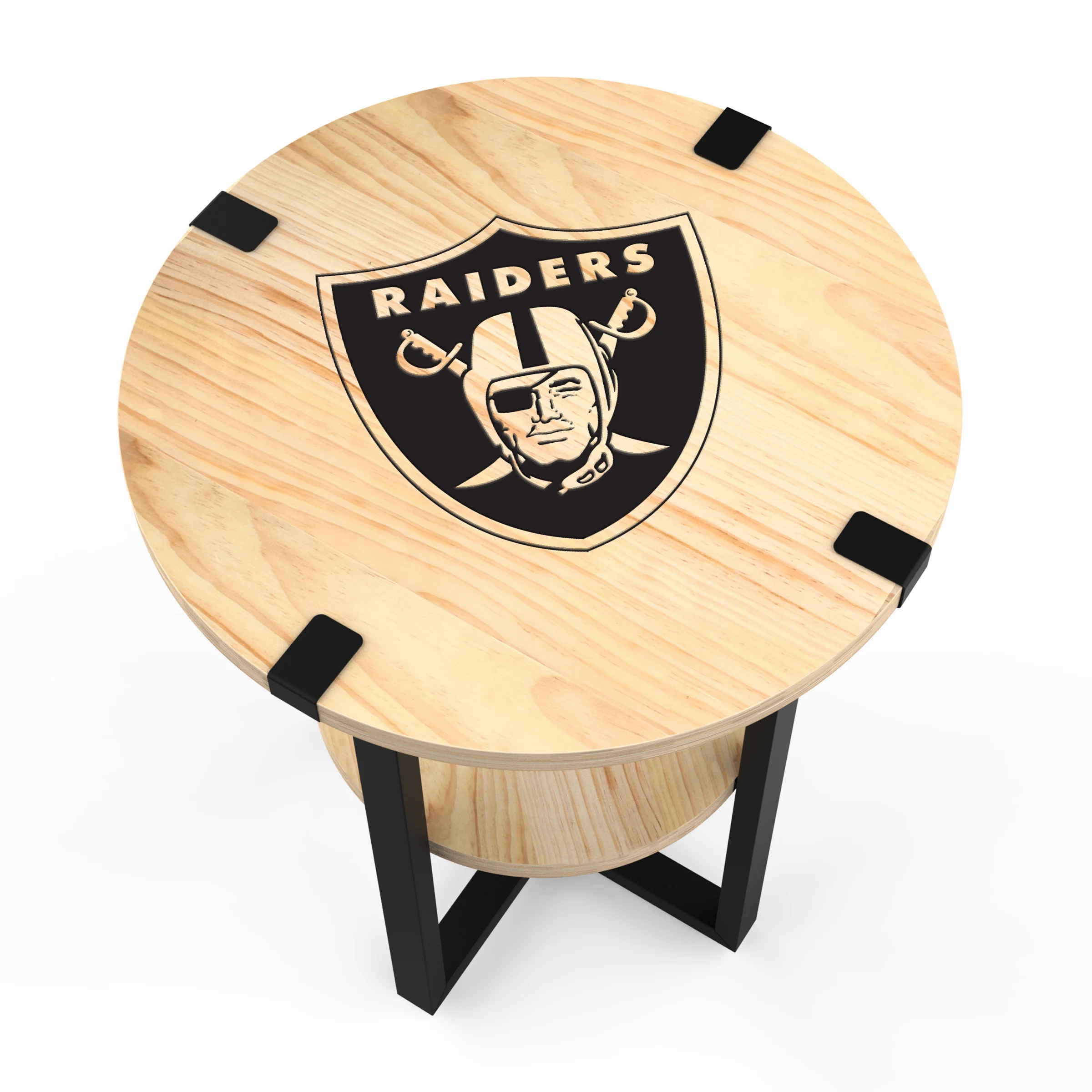 NFL Licensed Round Side Table with Charger - Image 43