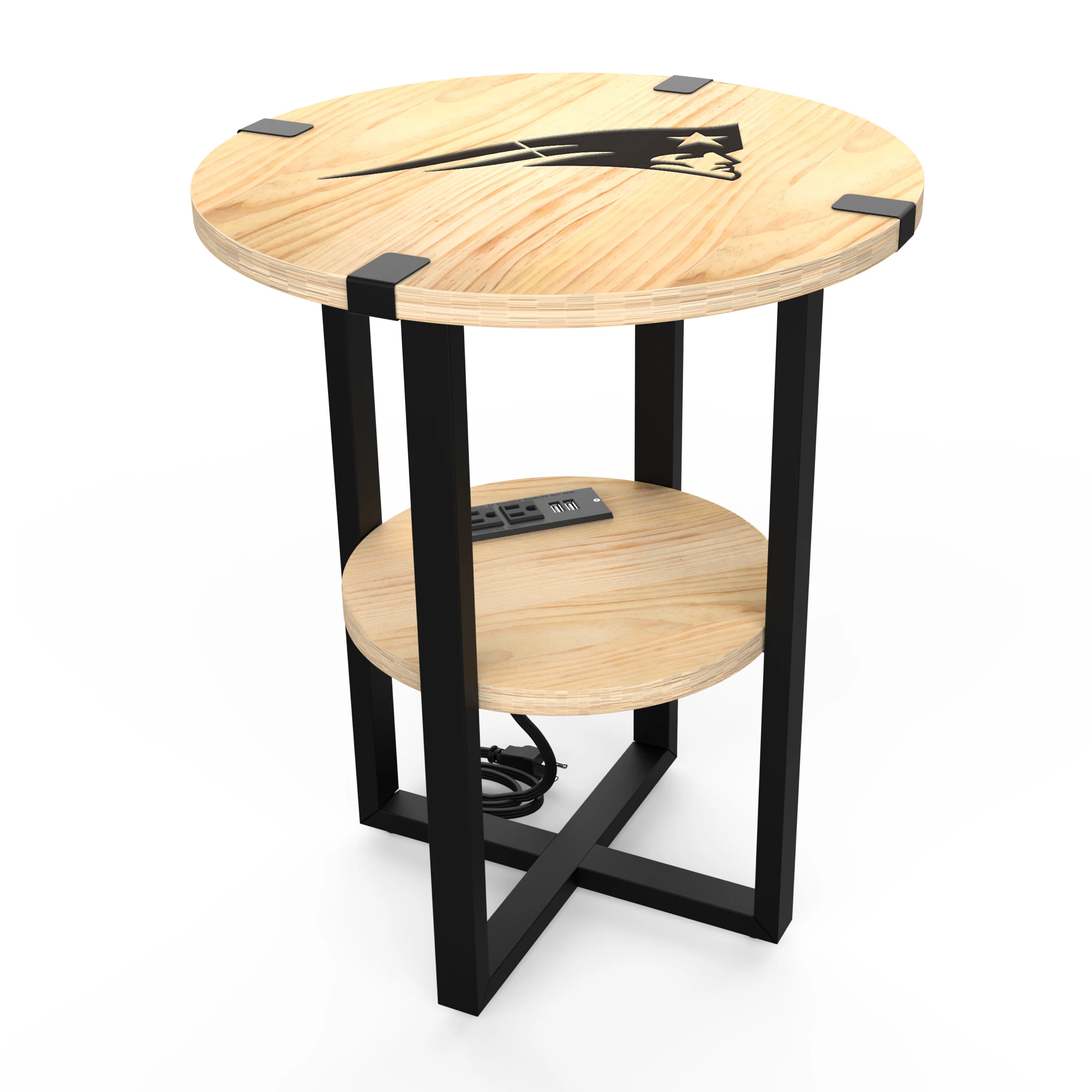 NFL Licensed Round Side Table with Charger - Image 54