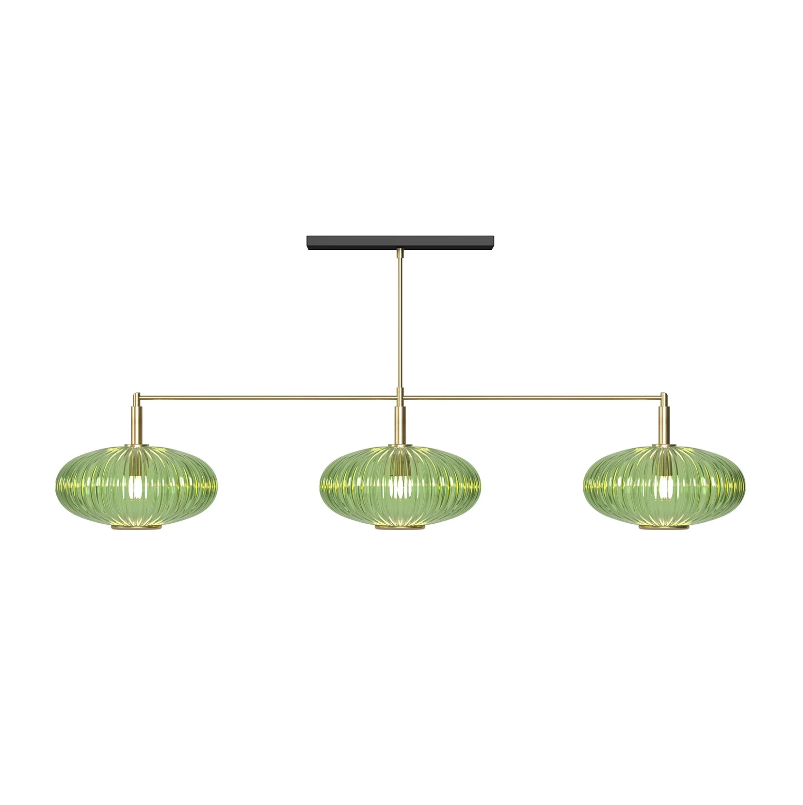 Prohibition 54" Green Shades with Brass Bar