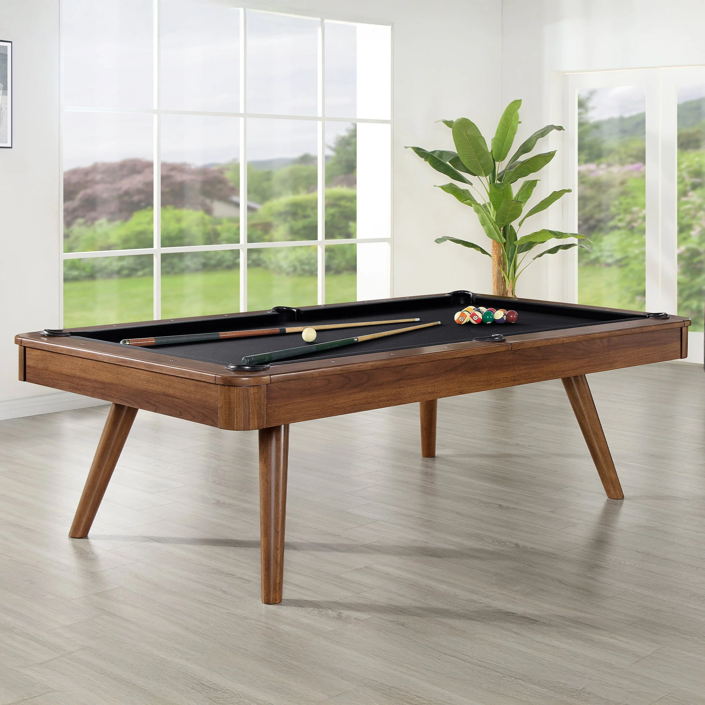 HB Home 8' Elton Walnut Mist Pool Table