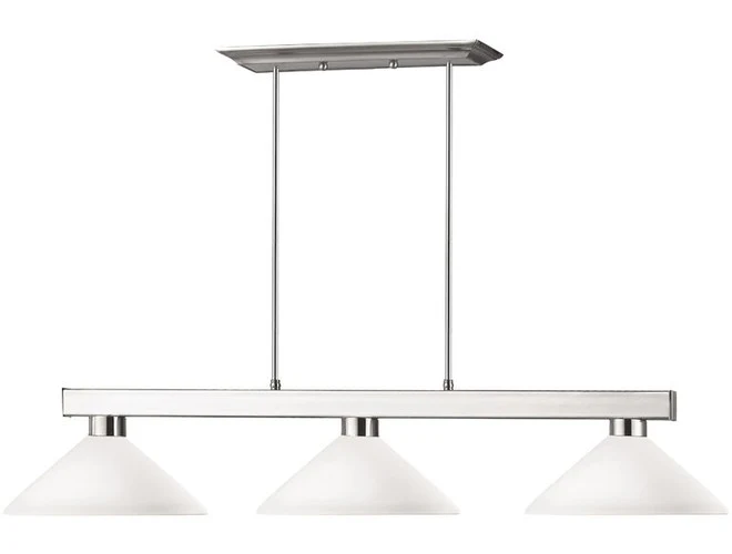Z-Lite Cobalt Brushed Nickel & Matte Opal Light