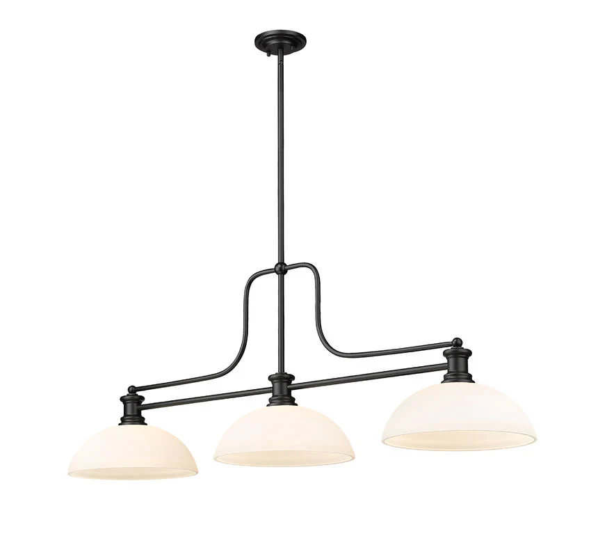 Z-Lite Melange Matte Black with Matte Opal Shade - Image 2