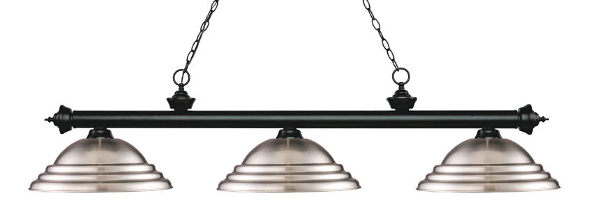 Z-Lite Riviera Matte Black with Brushed Nickel Stepped Shade