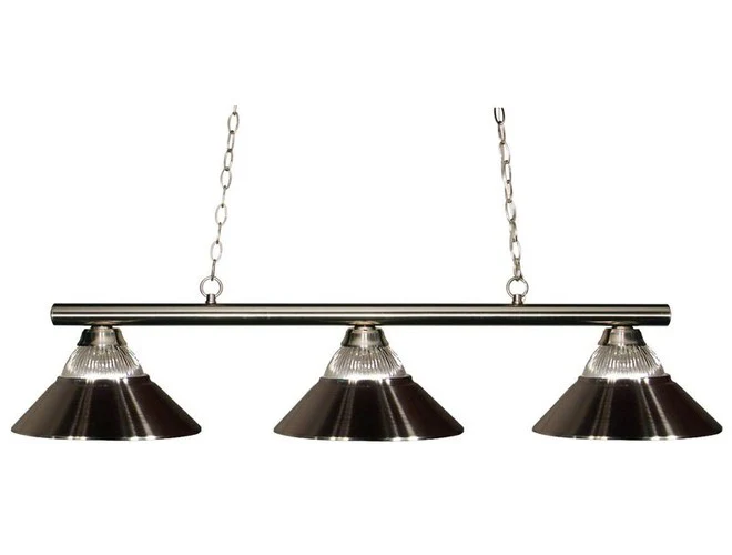 Z-Lite Sharp Shooter Brushed Nickel with Ribbed Glass Light
